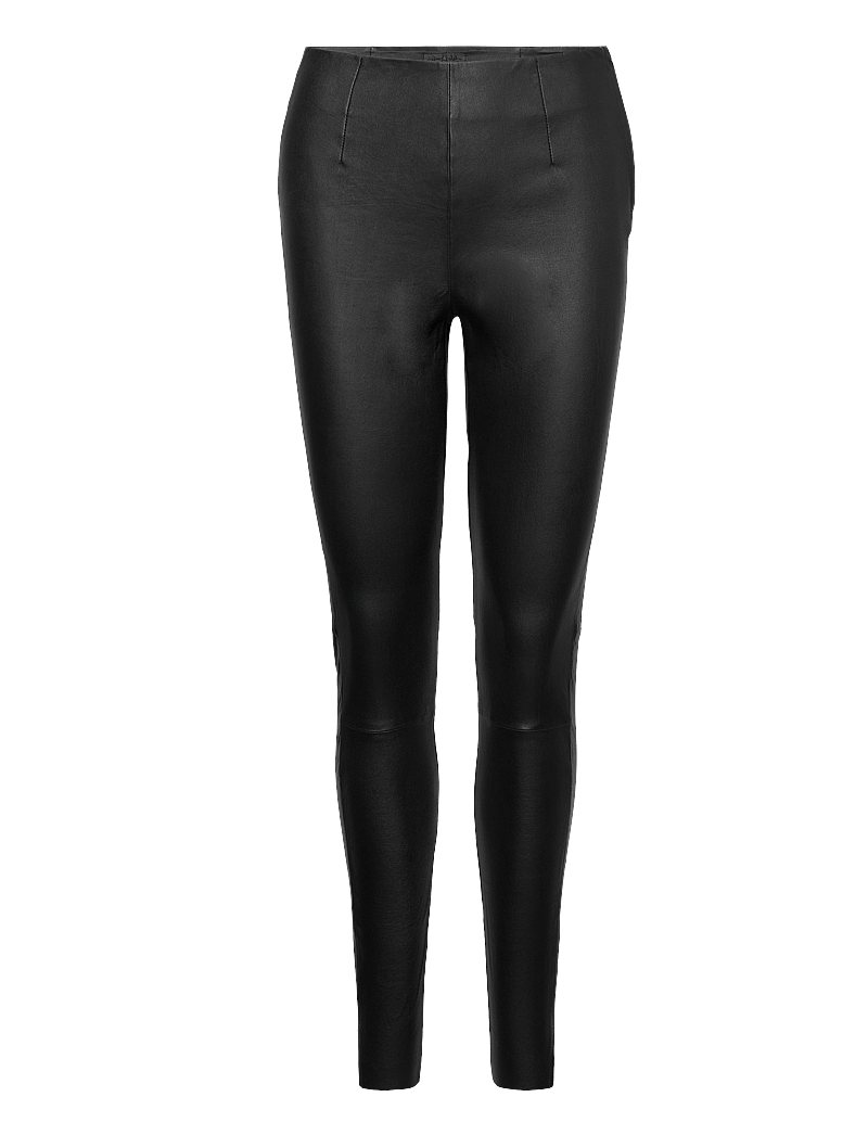 DEPECHE - Stretch legging - leather trousers - 099 black (nero) - 0