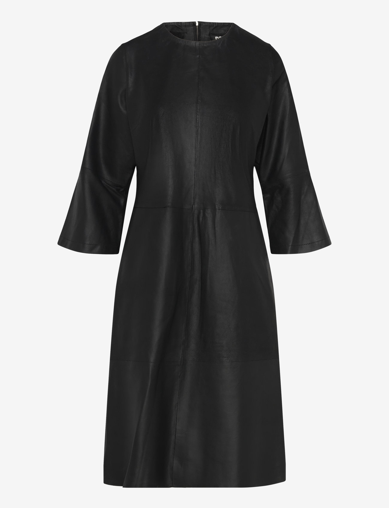 DEPECHE - RajaDEP Knee-long Leather Dress - midikleider - 099 black (nero) - 0