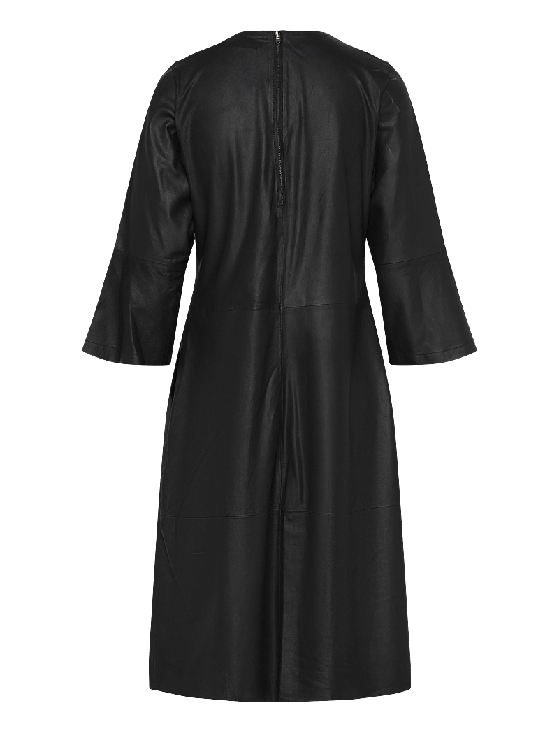 DEPECHE - RajaDEP Knee-long Leather Dress - midikleider - 099 black (nero) - 1