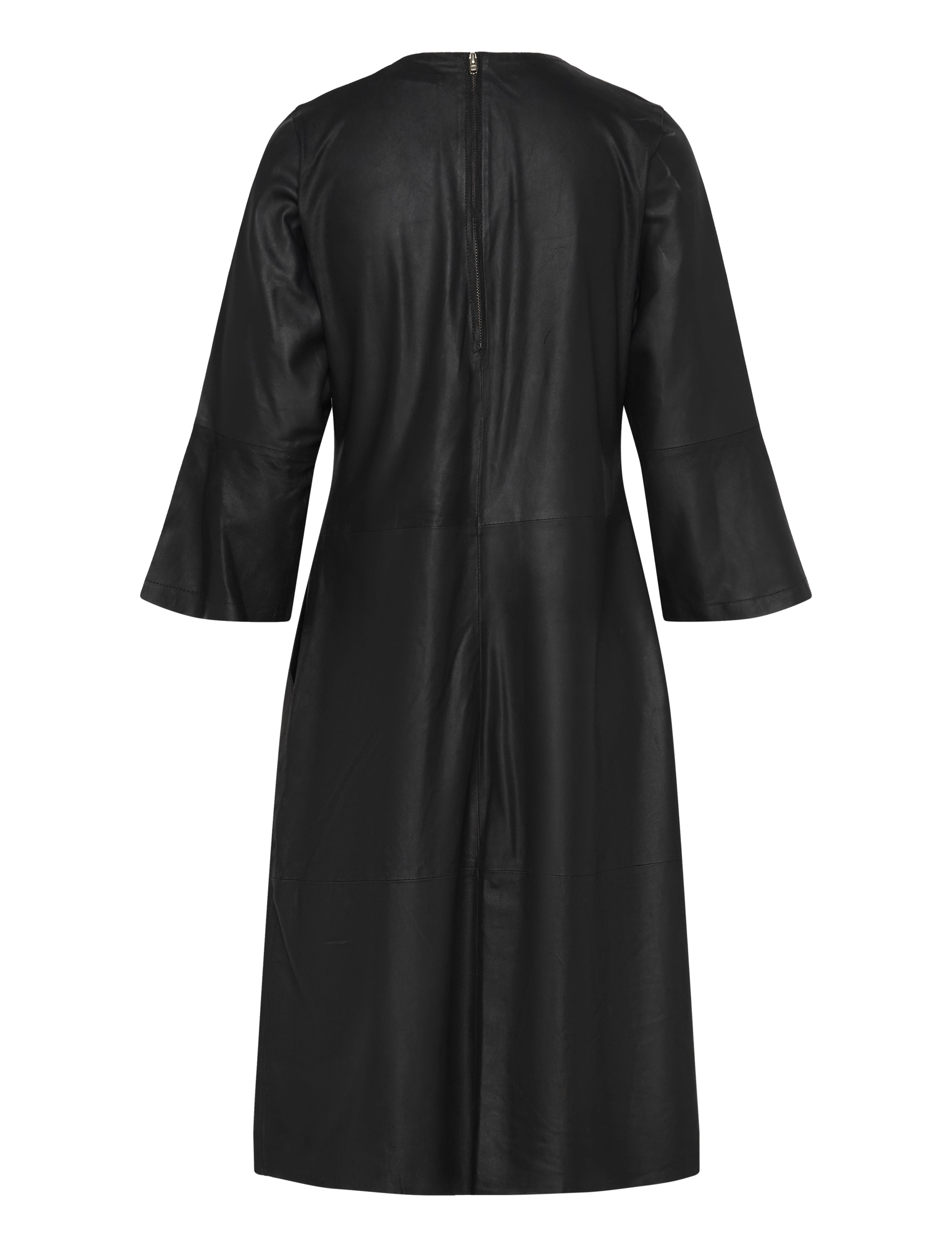 DEPECHE - RajaDEP Knee-long Leather Dress - 099 black (nero) - 1