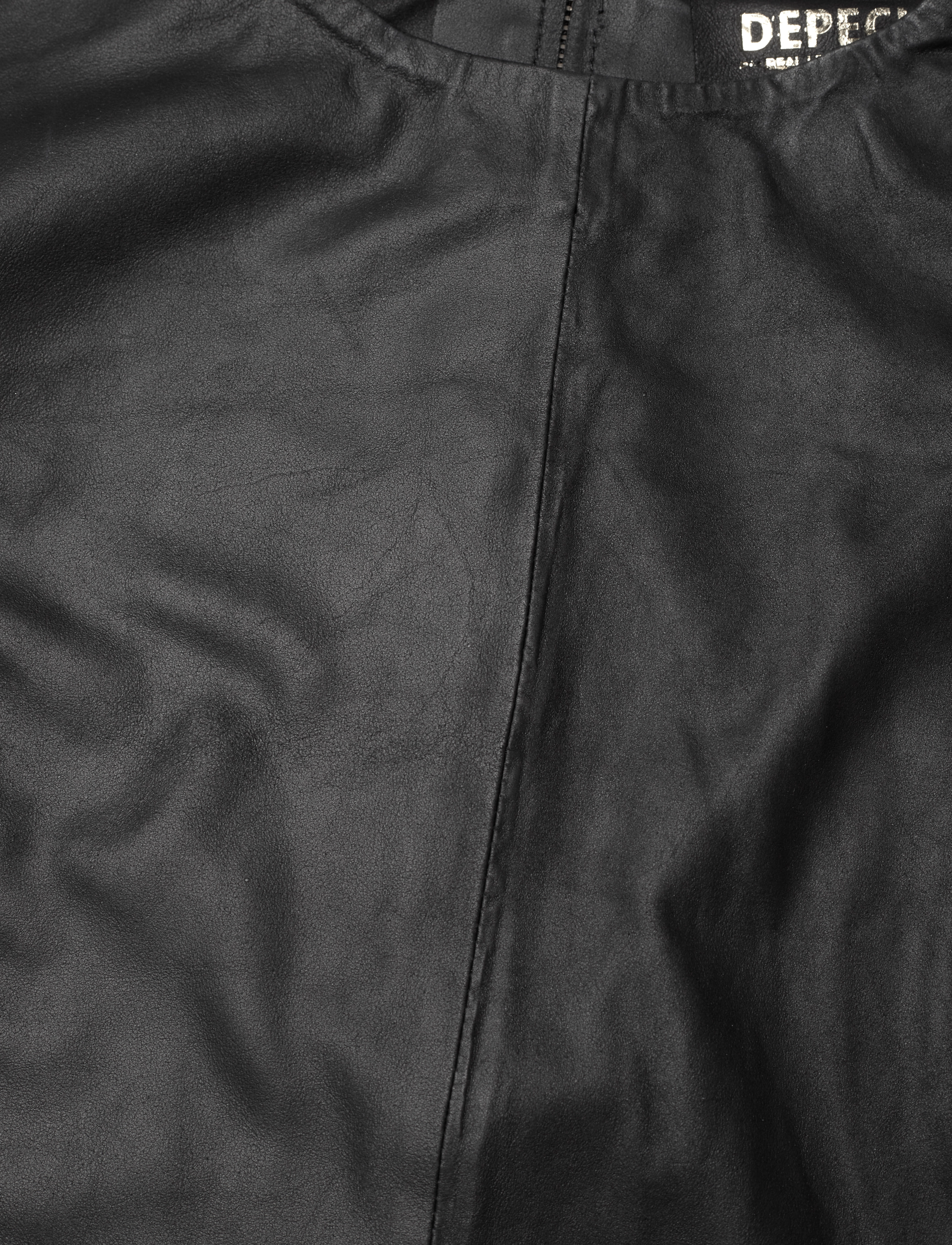 DEPECHE - RajaDEP Knee-long Leather Dress - 099 black (nero) - 2