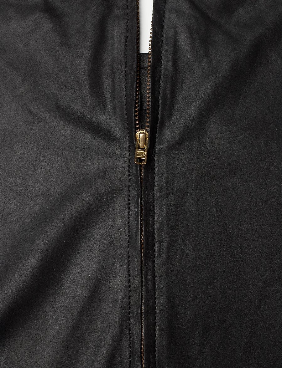 DEPECHE - RajaDEP Knee-long Leather Dress - 099 black (nero) - 4