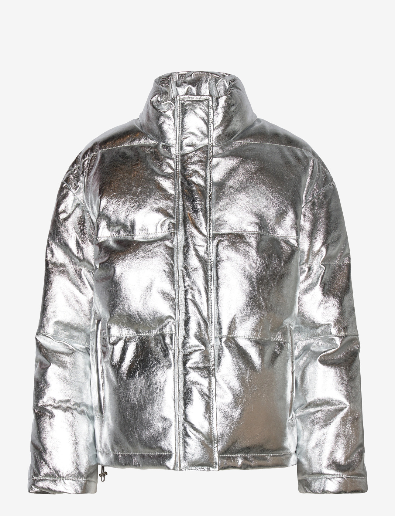 DEPECHE - LuluDEP Quilted Leather Jacket - quiltade jackor - 207 silver metallic - 0