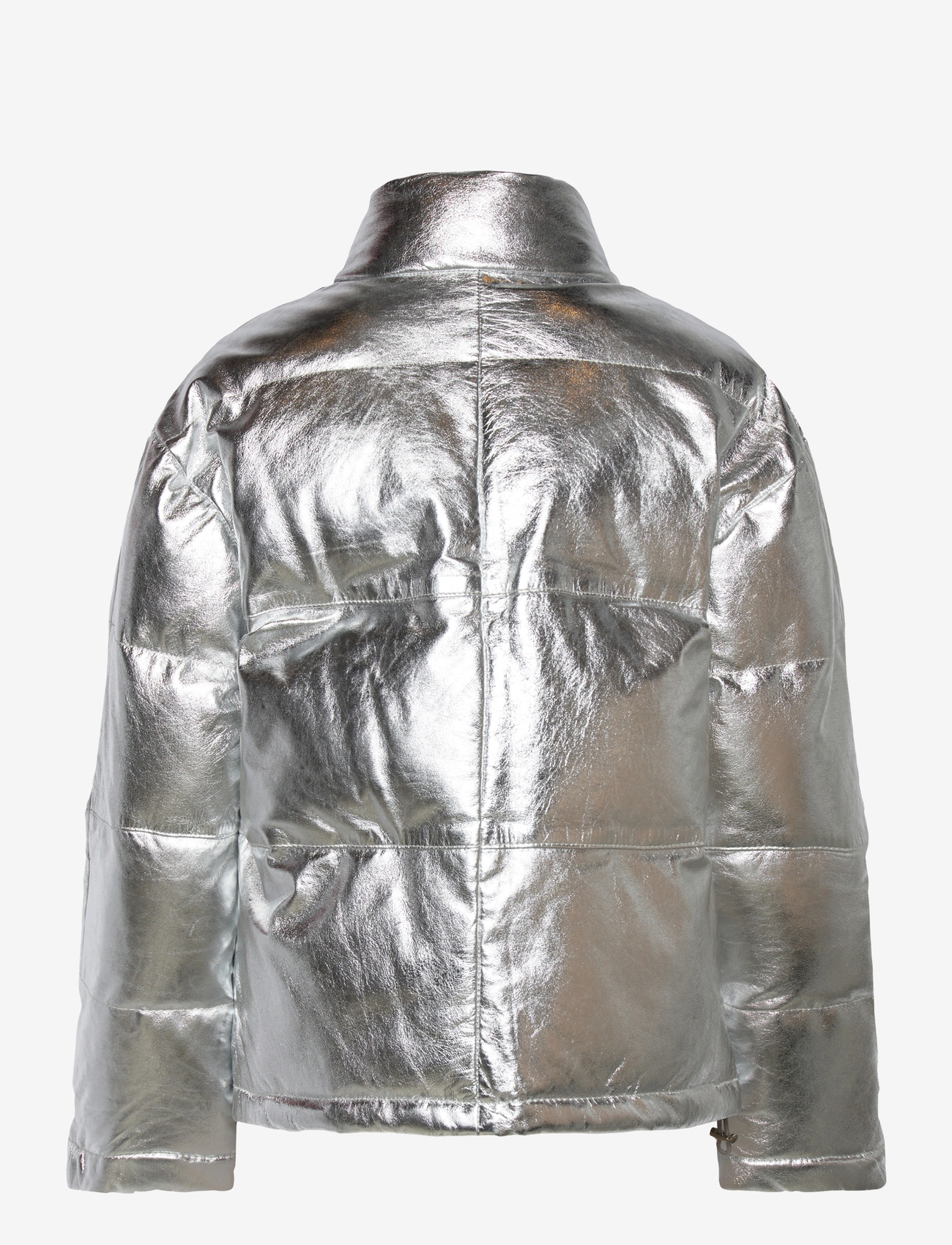 DEPECHE - LuluDEP Quilted Leather Jacket - quiltade jackor - 207 silver metallic - 1