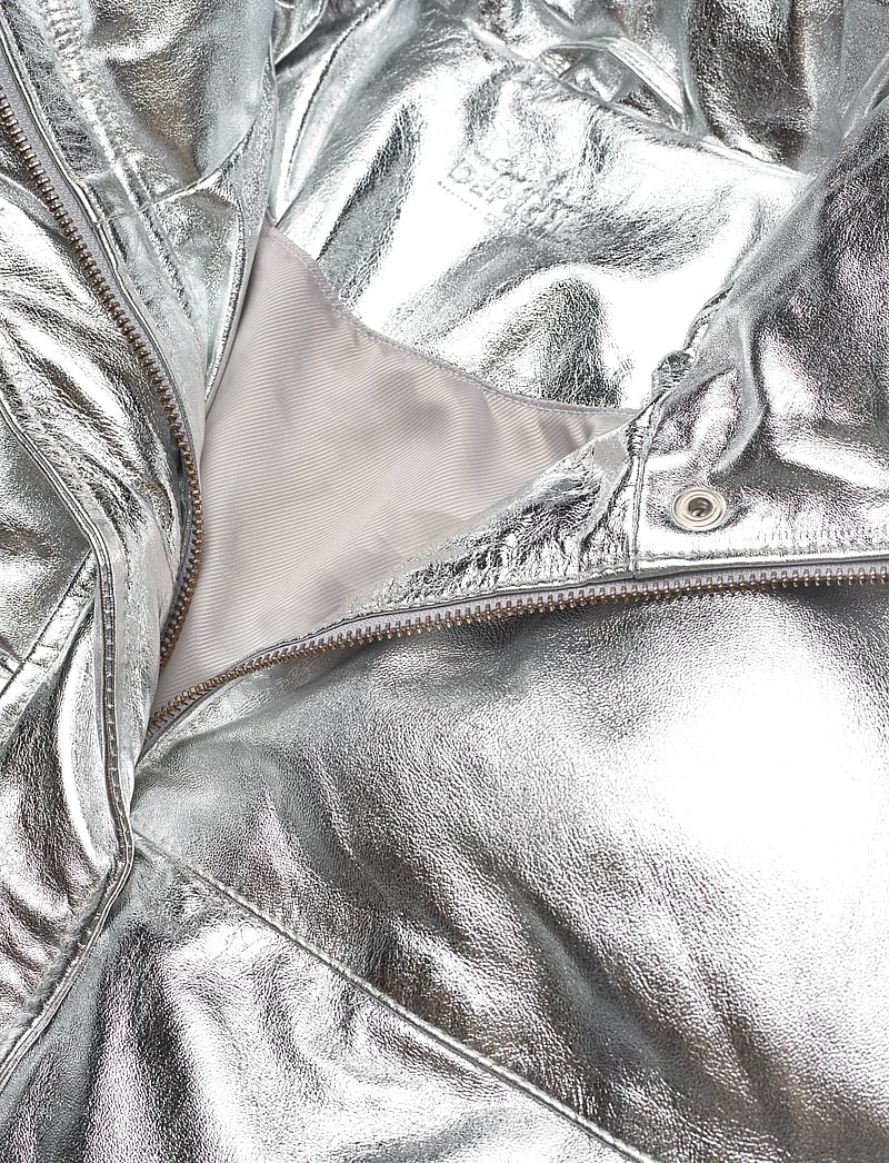 DEPECHE - LuluDEP Quilted Leather Jacket - frühlingsjacken - 207 silver metallic - 2