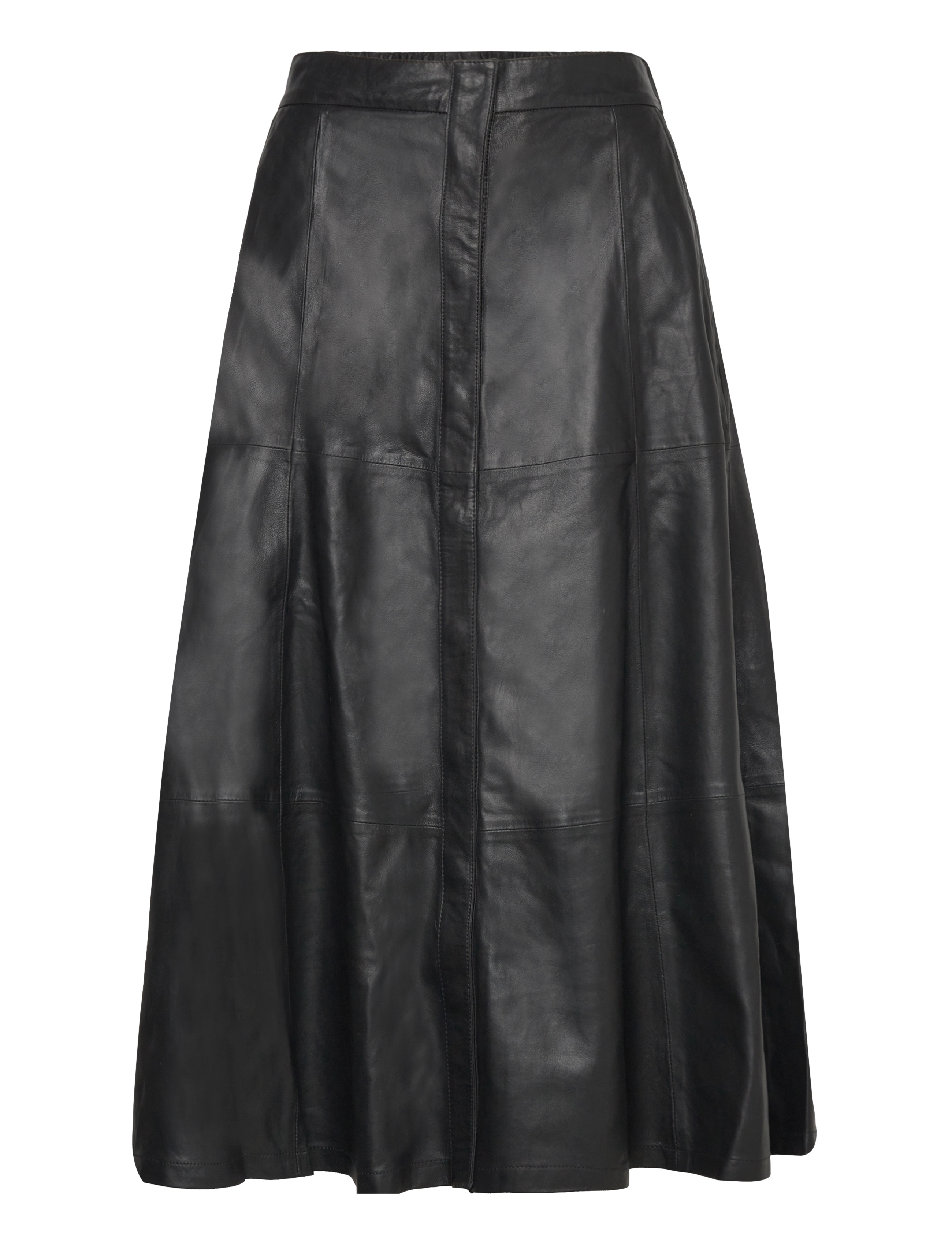 Long Leather Skirt - 099 BLACK (NERO)