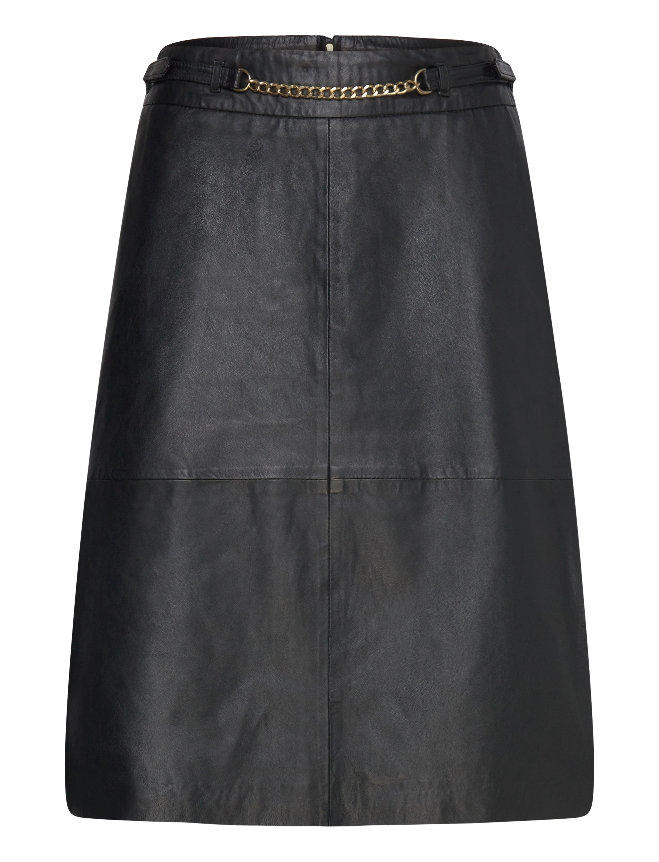 DEPECHE Doreendep Skirt, Kvinder, Læder A-Line Nederdel, Sort, Str: 40