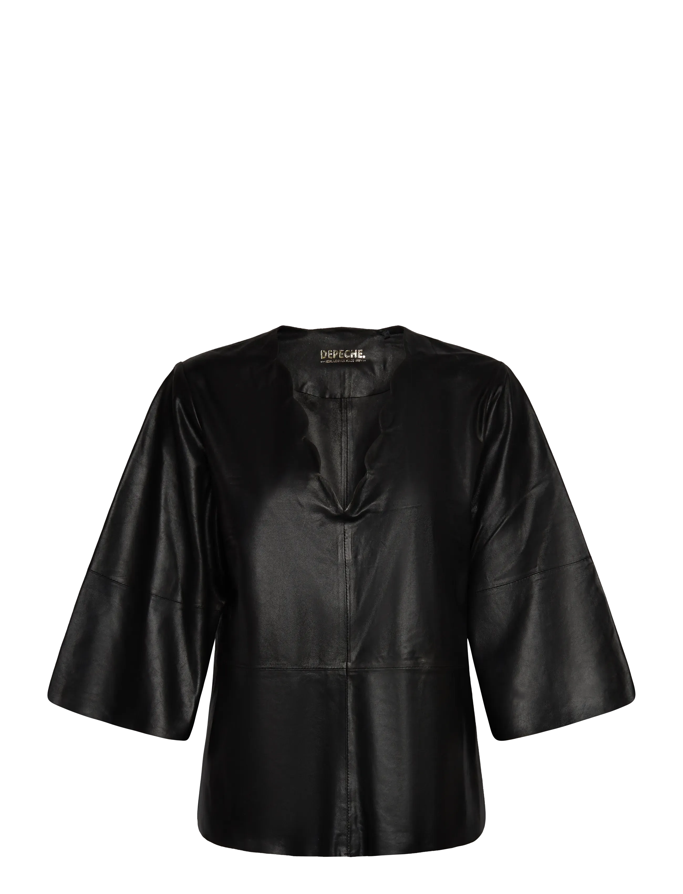 DEPECHE Trinedep Blouse, 36, Black, Bluser > Kortærmede, Dame