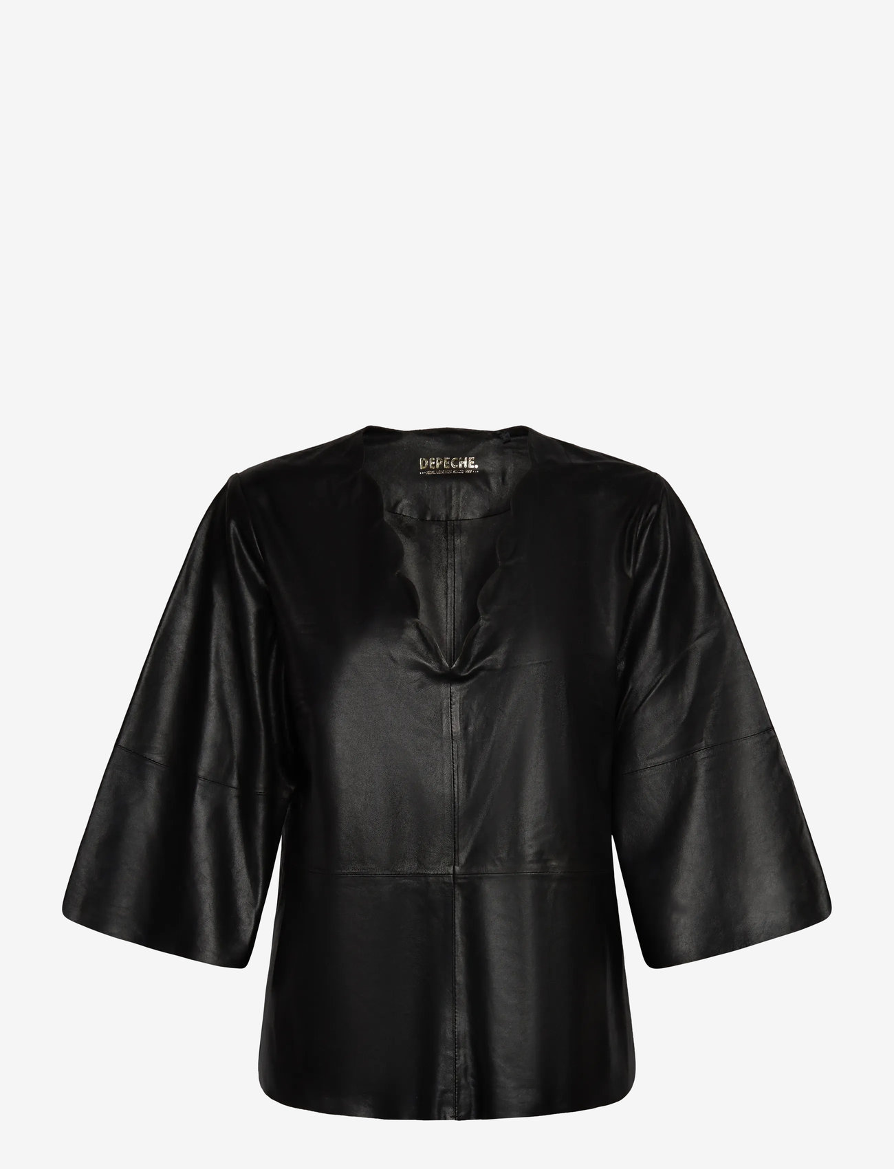 DEPECHE - TrineDEP Blouse - lühikeste varrukatega pluusid - 099 black (nero) - 0