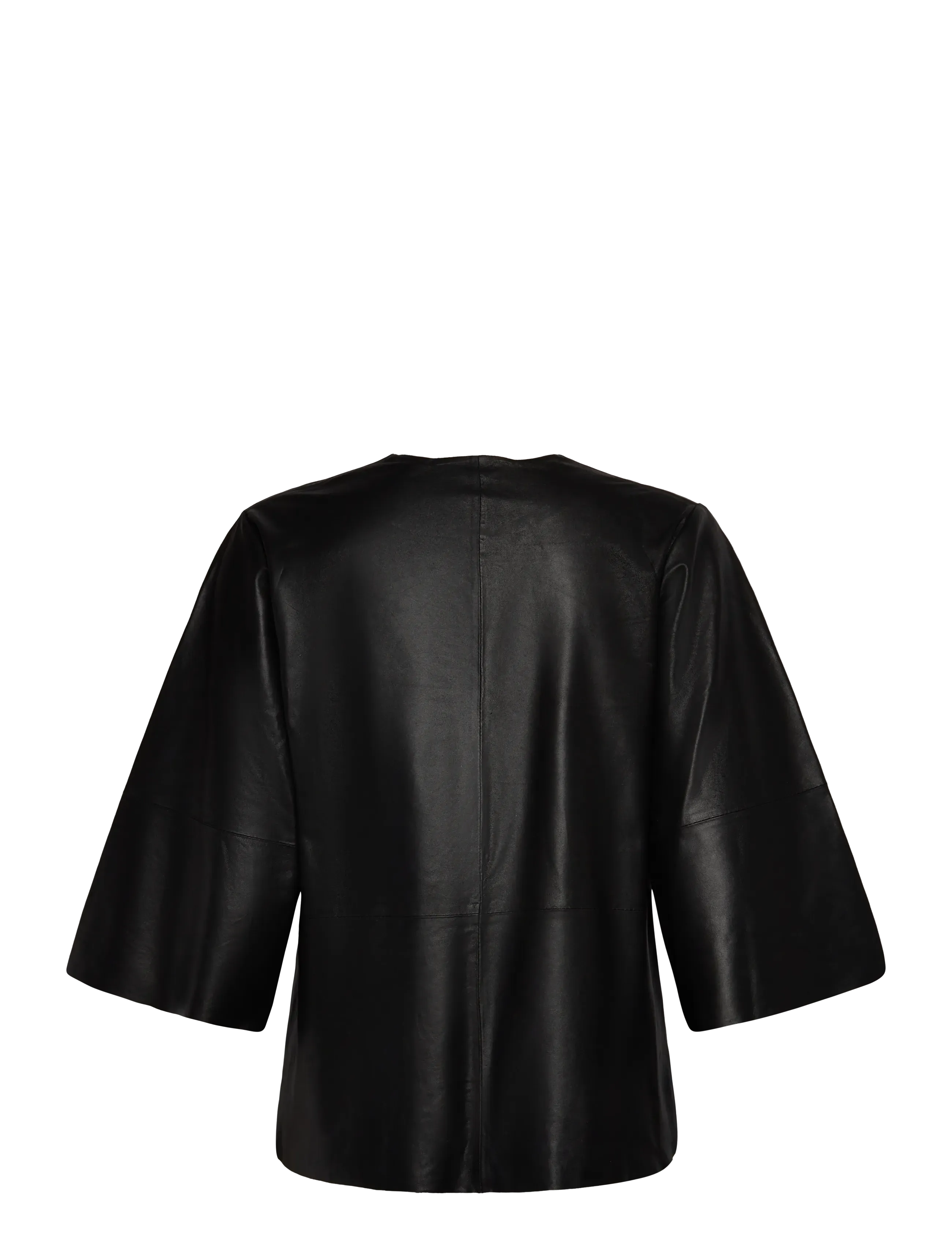 DEPECHE - TrineDEP Blouse - kurzämlige blusen - 099 black (nero) - 1