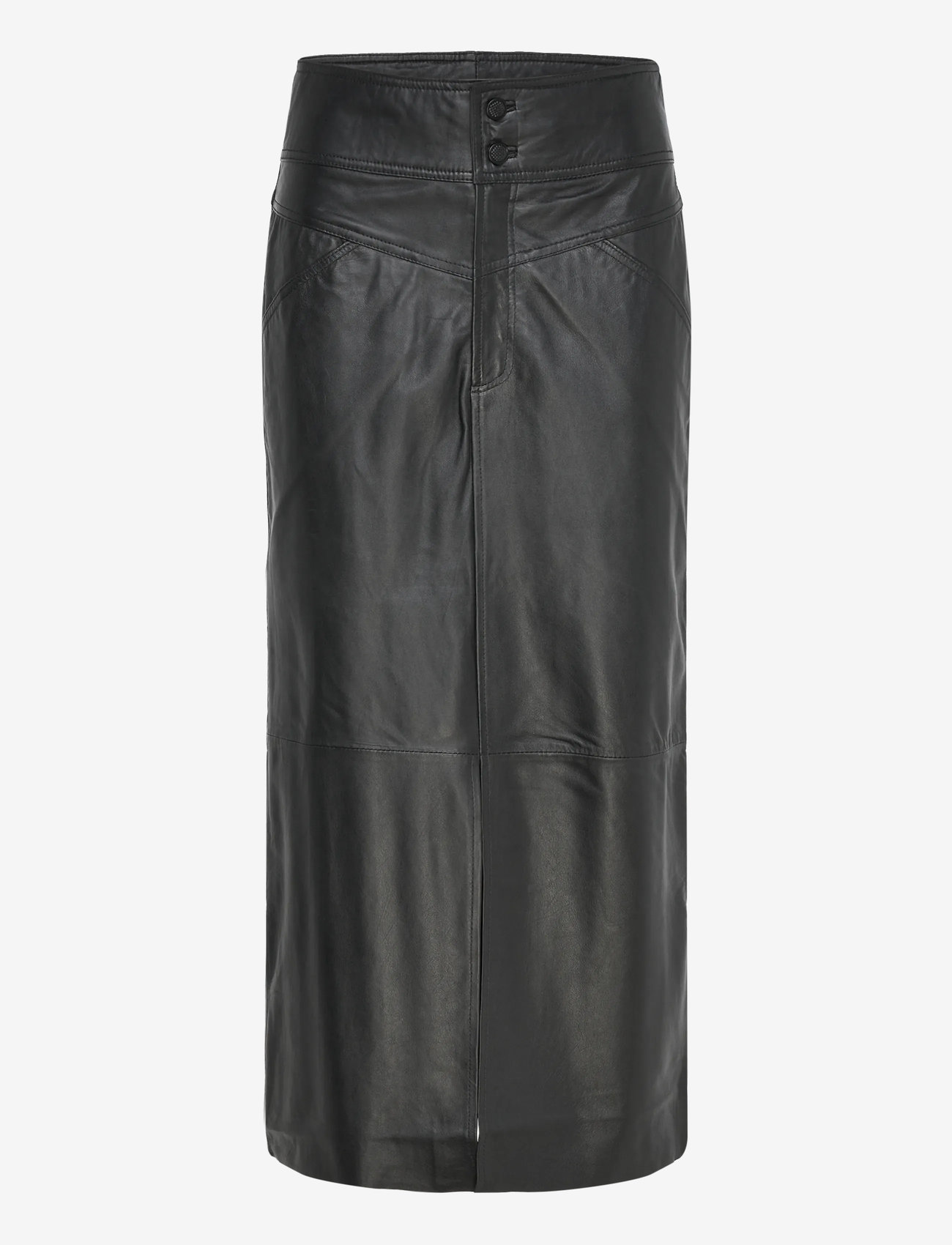 DEPECHE - ElinaDEP Skirt - lederröcke - 099 black (nero) - 0