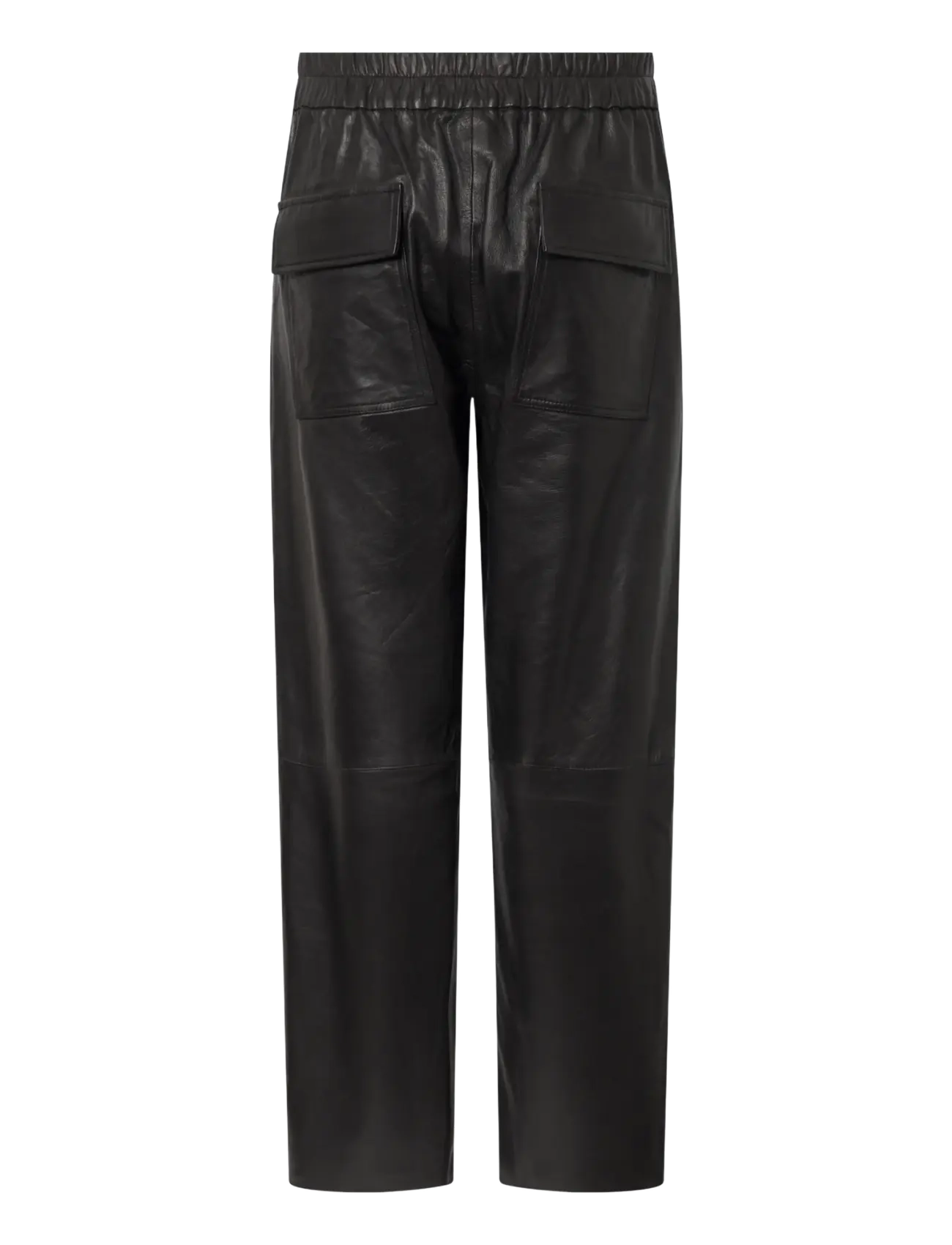 DEPECHE - BellaDEP HW Pants Full Length - leather trousers - 099 black (nero) - 1