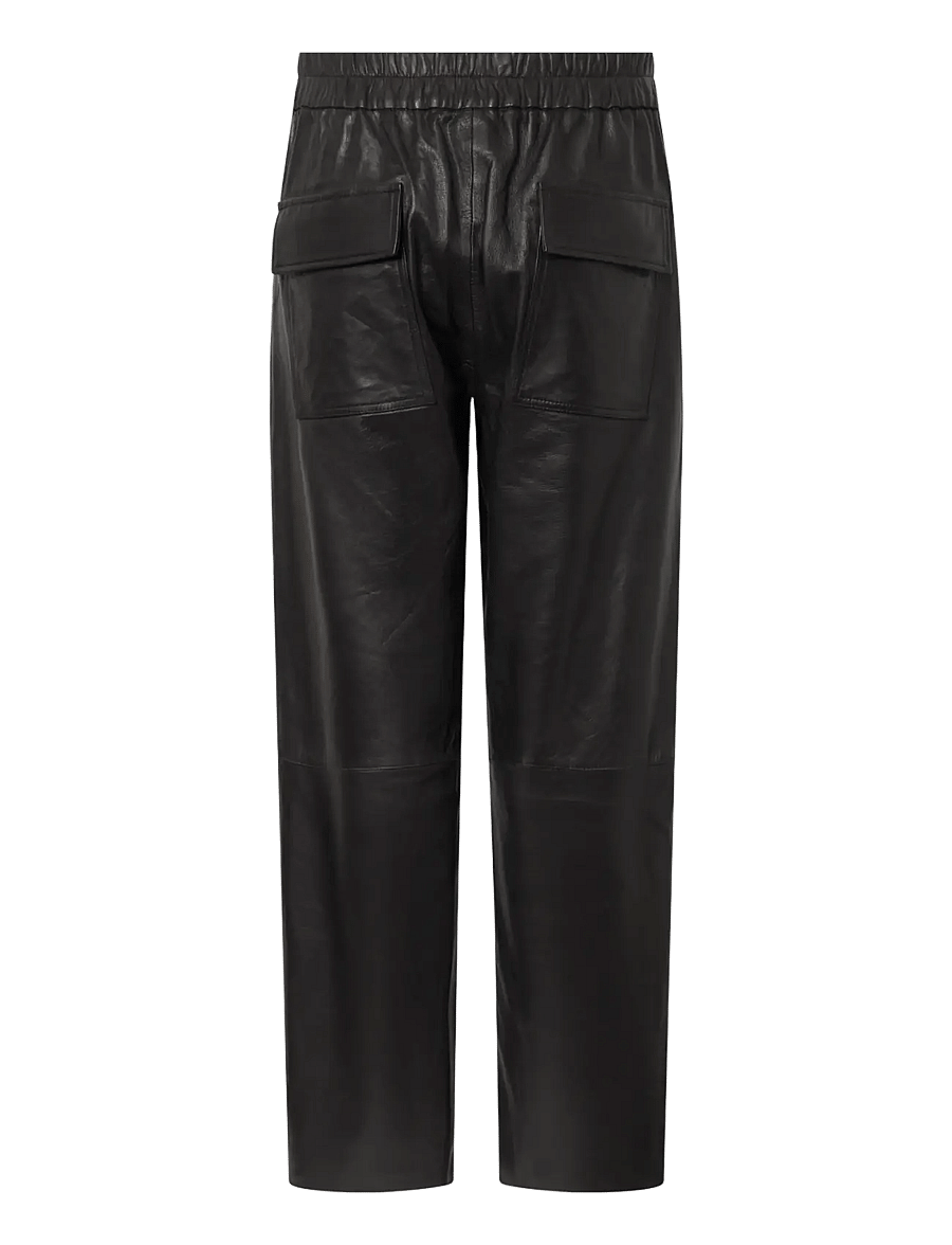 DEPECHE - BellaDEP HW Pants Full Length - læderbukser - 099 black (nero) - 1