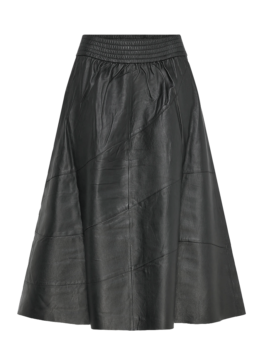 DEPECHE - RigaDEP Skirt - Ādas svārki - 099 black (nero) - 0