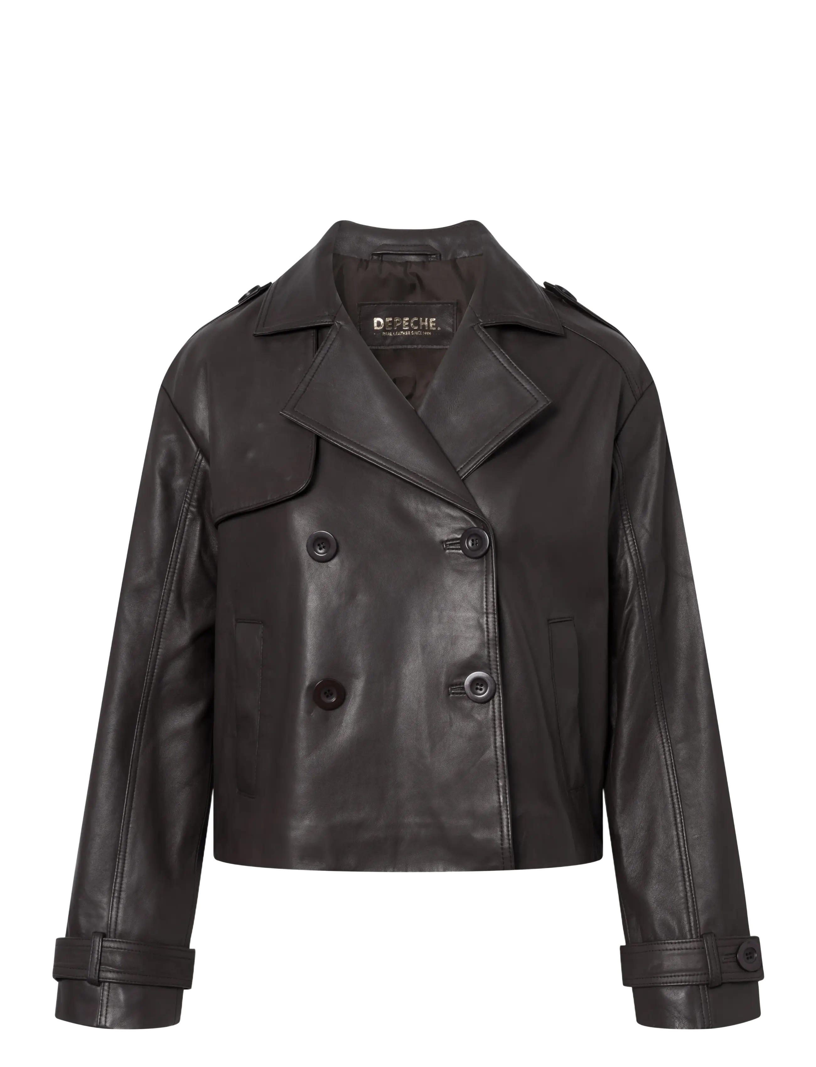 DEPECHE Maydep Short Trenchcoat, Kvinder, Kort Trenchcoat, Brun, Str: 44