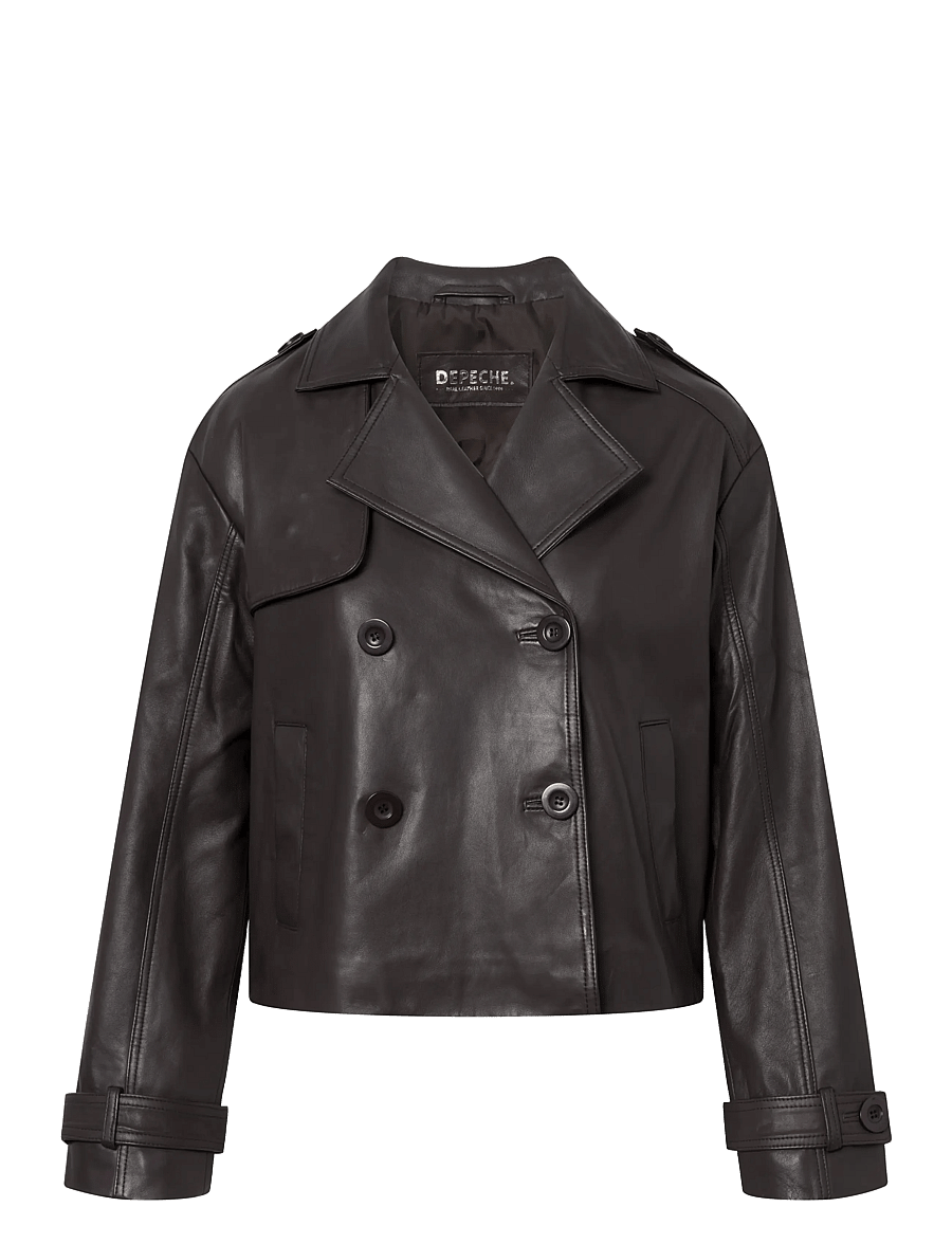 DEPECHE - MayDEP Short Trenchcoat - 008 chocolate - 0