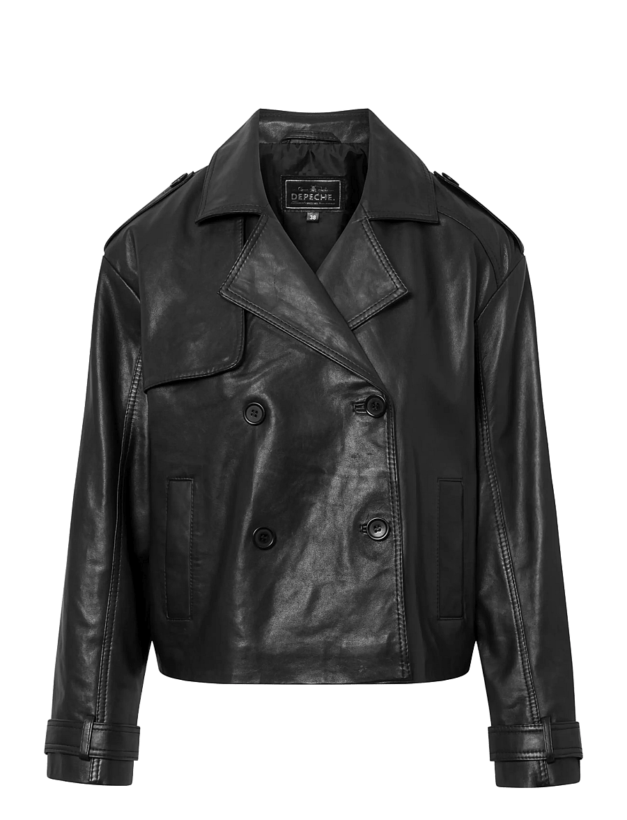 DEPECHE - MayDEP Short Trenchcoat - 099 black (nero) - 0