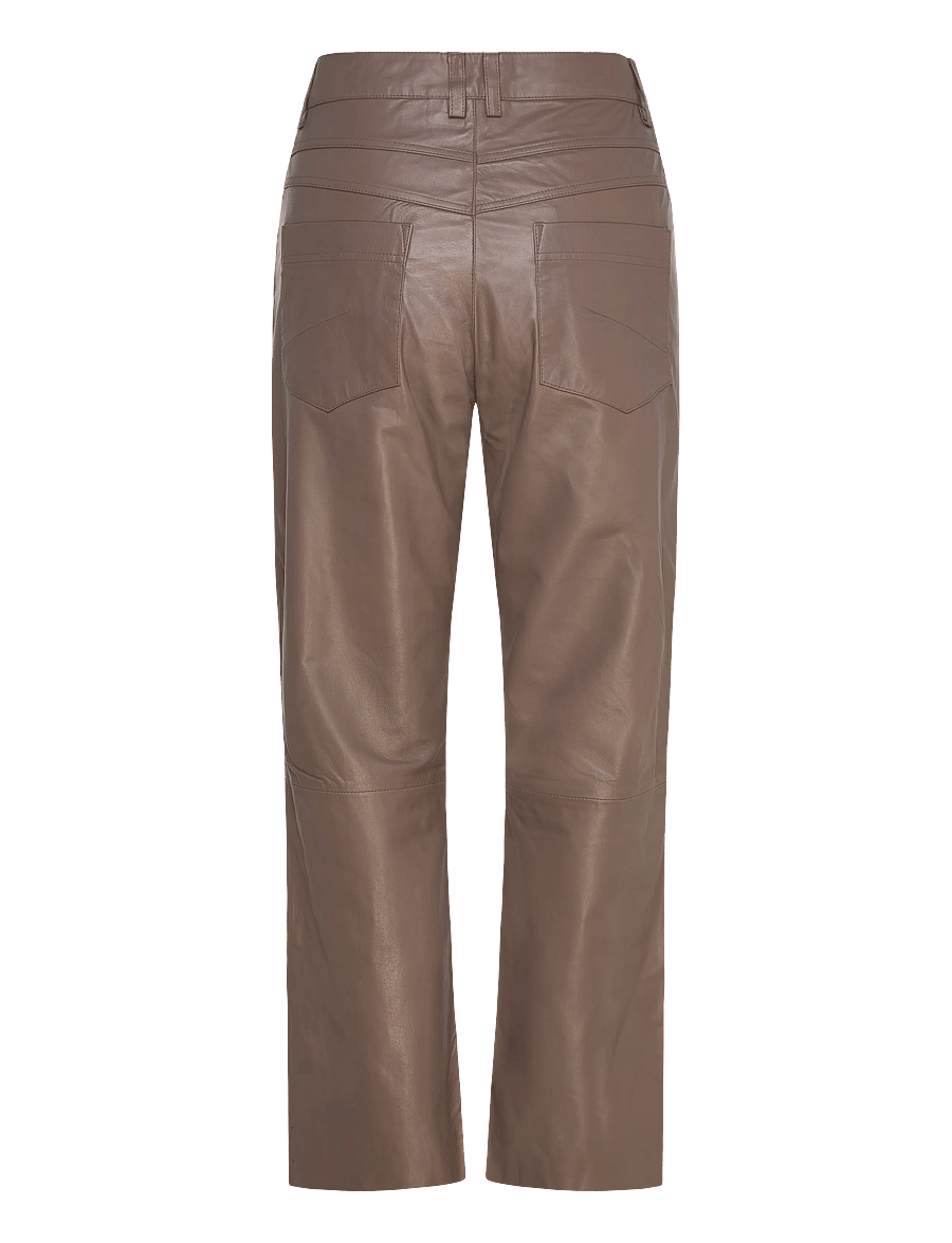 DEPECHE - BindyDEP HW Pants 7/8 Length Straight Leg - skinnbyxor - 168 latte - 1
