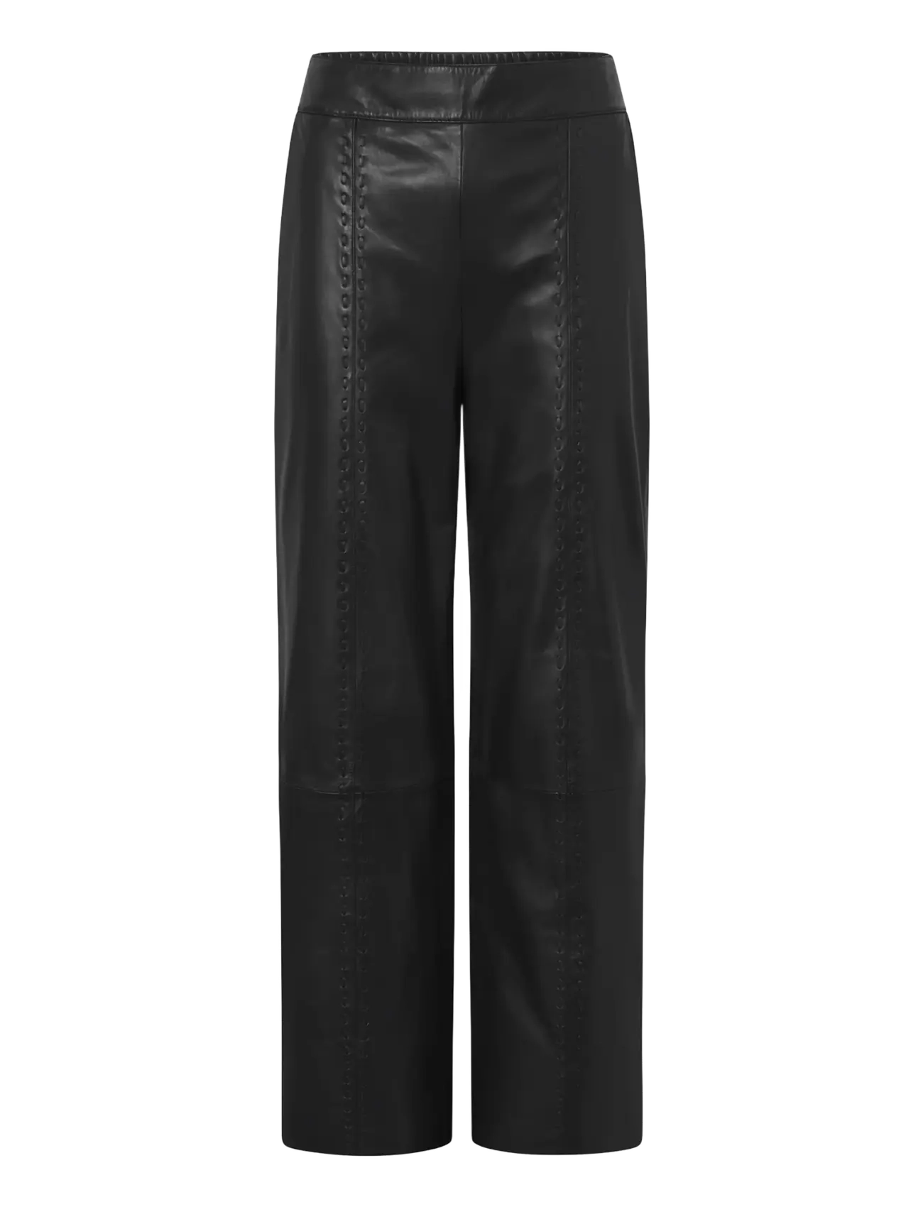 DEPECHE JuliaDEP HW Pants Full Length Straight Leg - Hose mit geradem Bein - 099 BLACK (NERO) / black