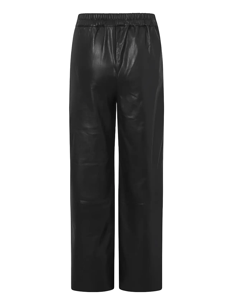 DEPECHE - JuliaDEP HW Pants Full Length Straight Leg - 099 black (nero) - 1