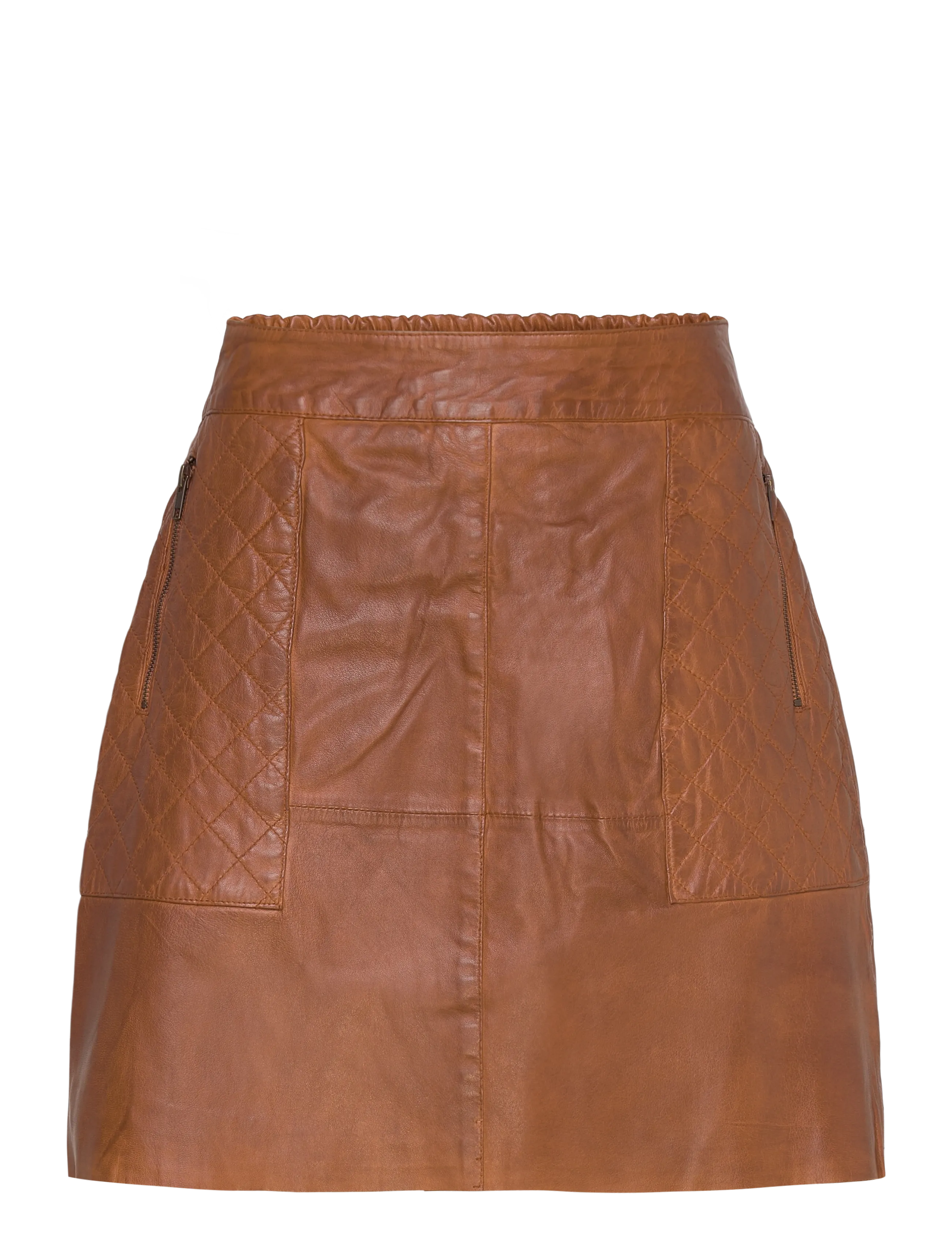 DEPECHE CamillaDEP Skirt - Skinnkjolar - 005 VINTAGE COGNAC / brown