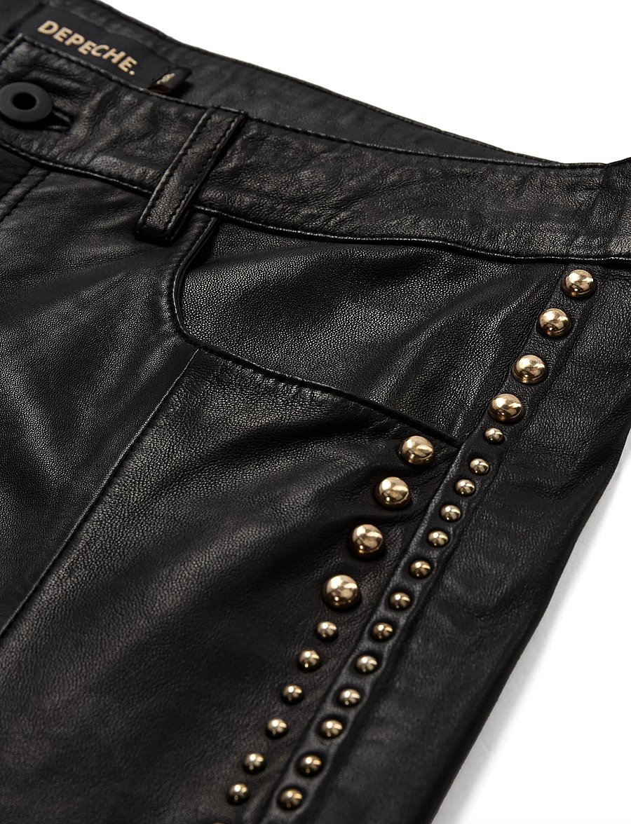 DEPECHE - CatDEP MW Pant Full Length - lederhosen - 099 black (nero) - 2