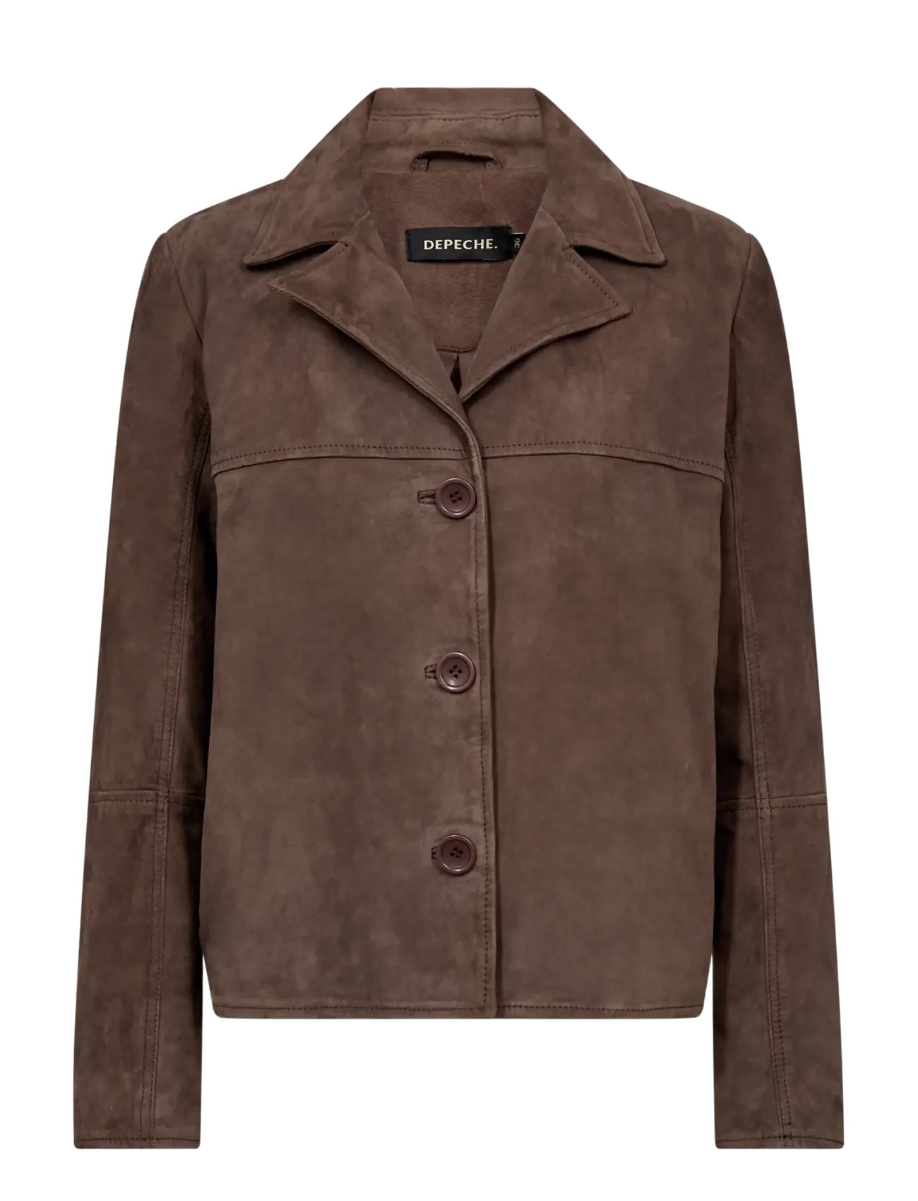 DEPECHE Vallydep Suede Jacket, 36, Jackets, Braun - Leather, Frauen