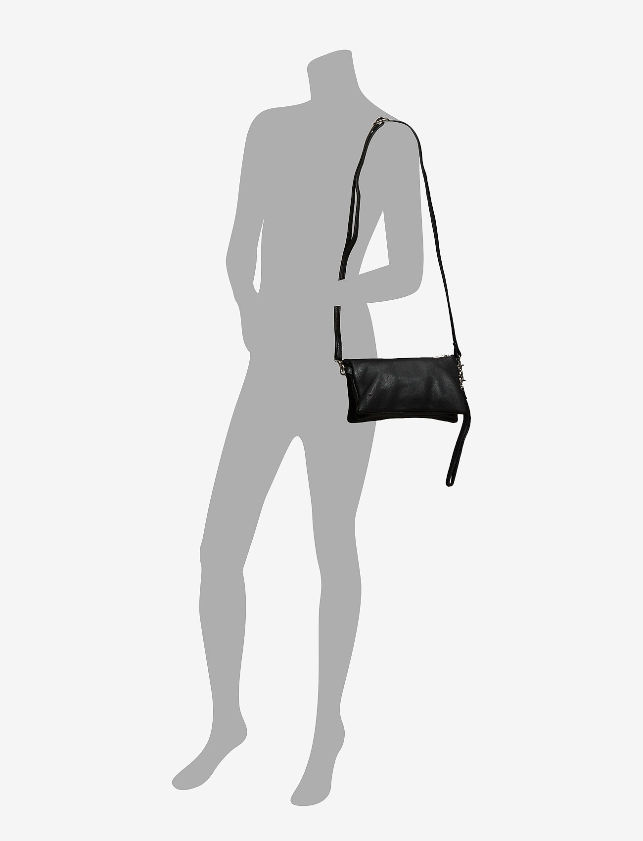 DEPECHE - Small bag / Clutch - hversdagsleg tíska - black - 1