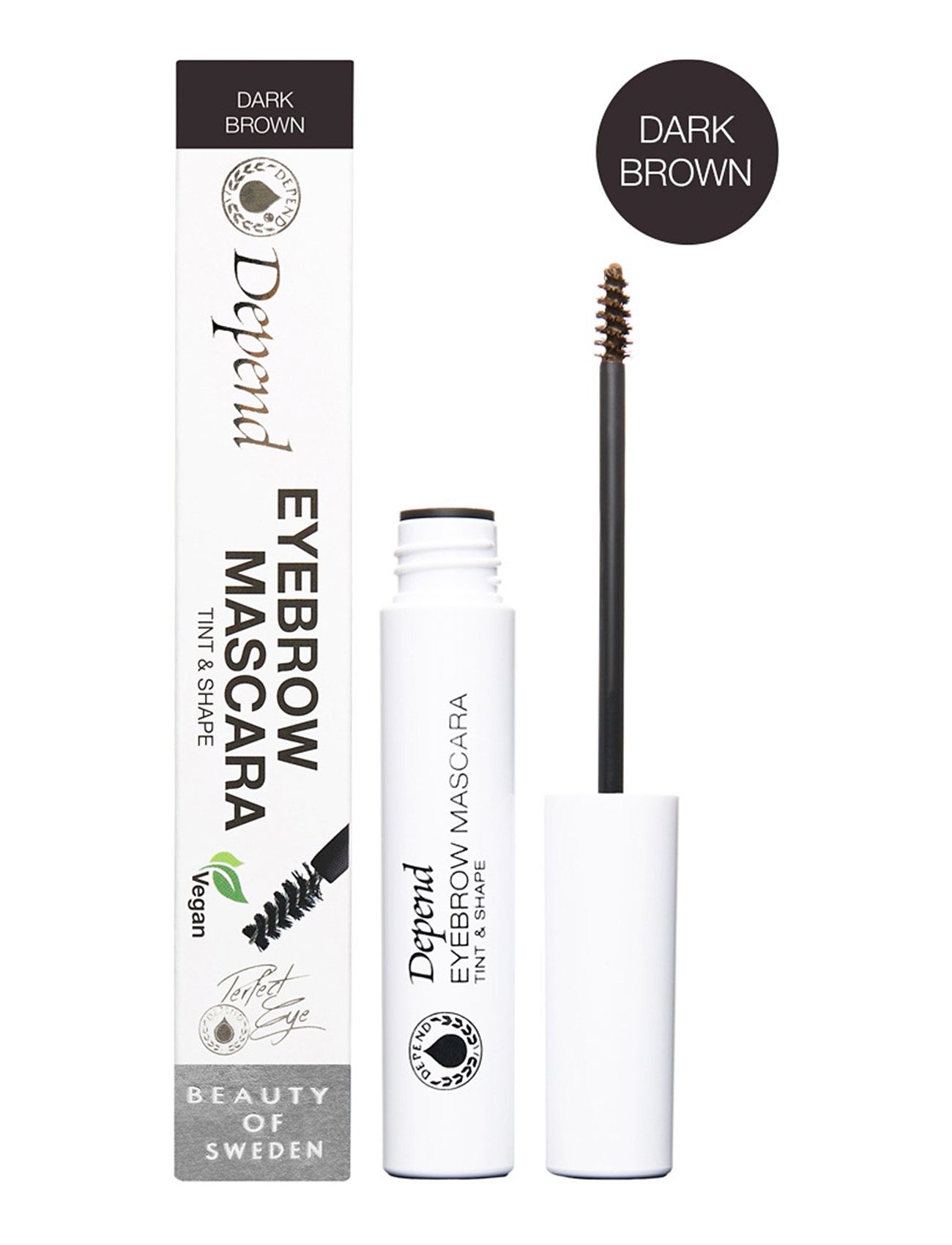 Depend Cosmetic Eyebrow Mascara Tint & Shape Dark Brown - Nude - ONE SIZE