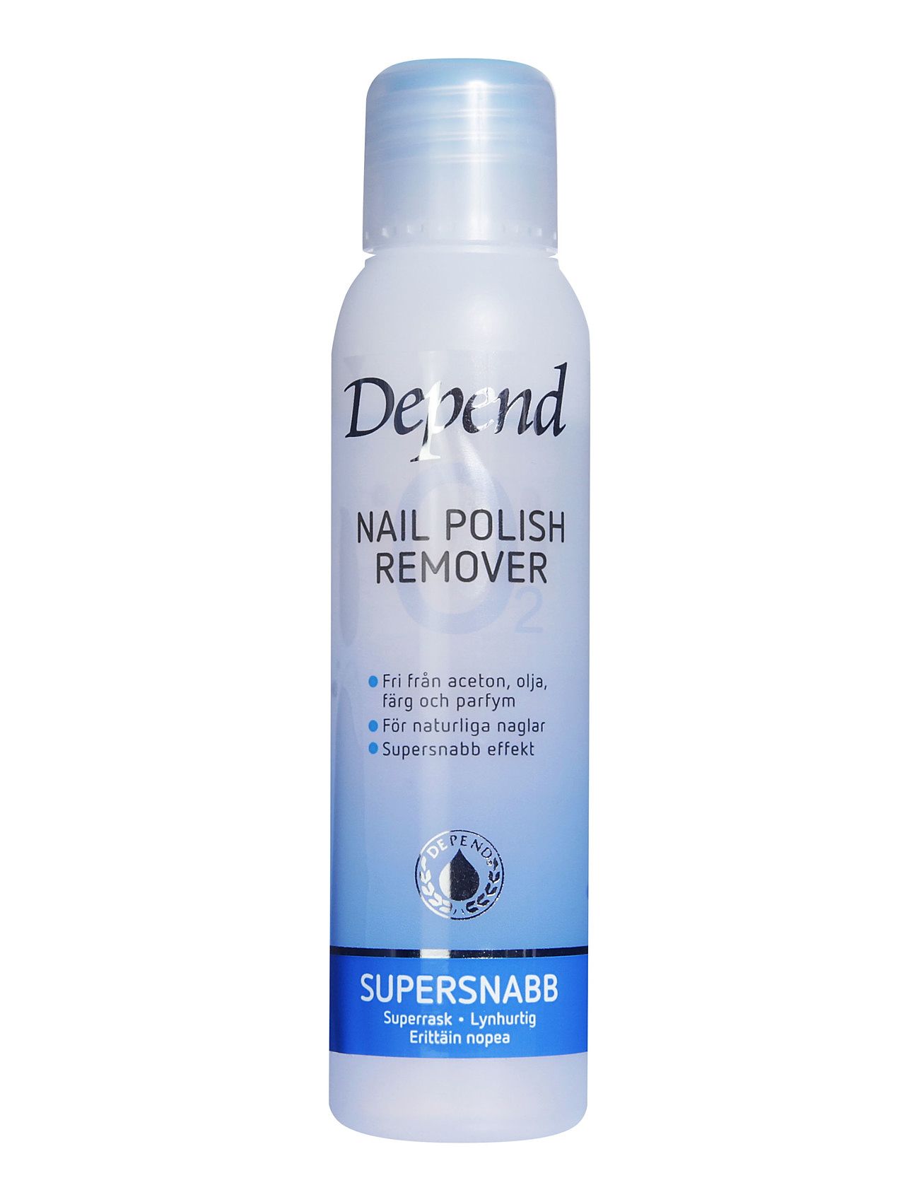 Depend Cosmetic Remover Blå 100 Ml O2 - Nude - 100 ml