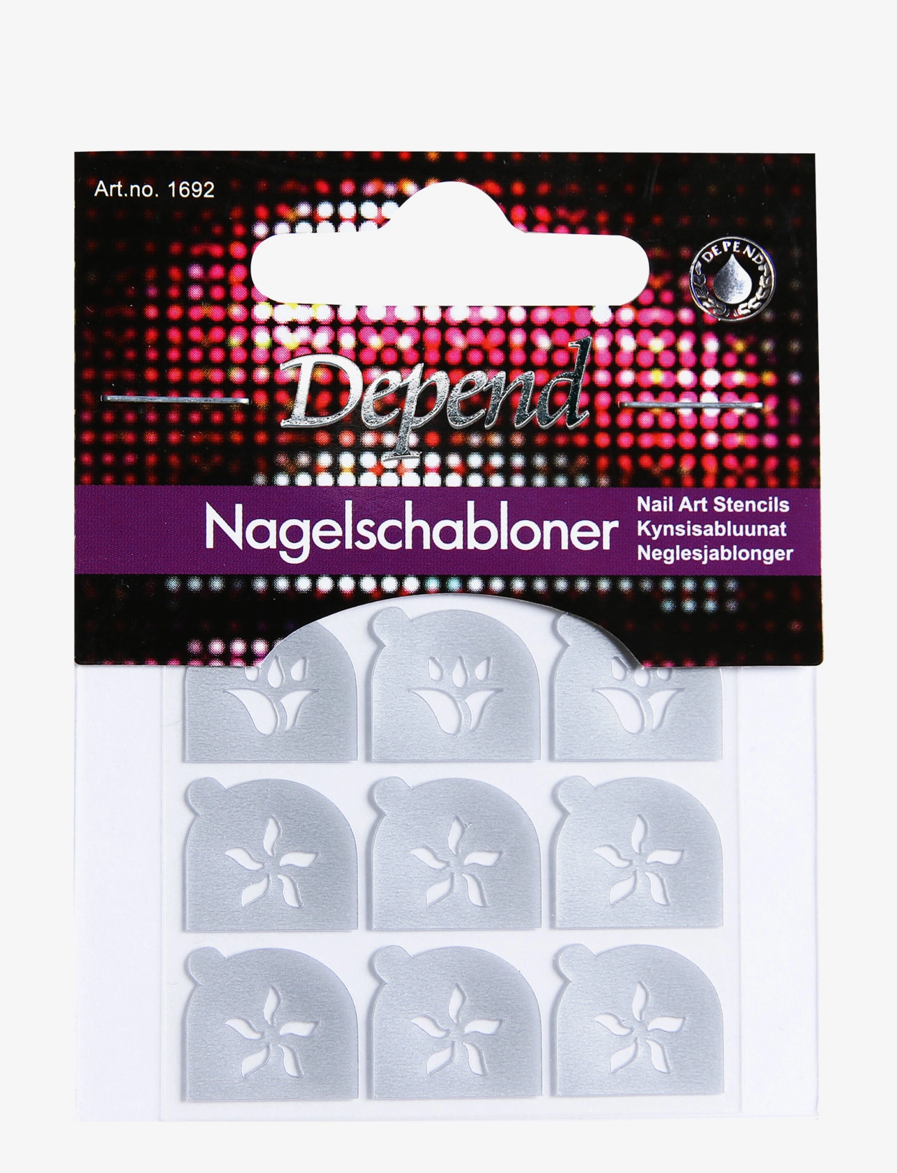 Depend Cosmetic Dekorations Stencil Nr 3, Nail Decorations, Nude, Str: ONE SIZE