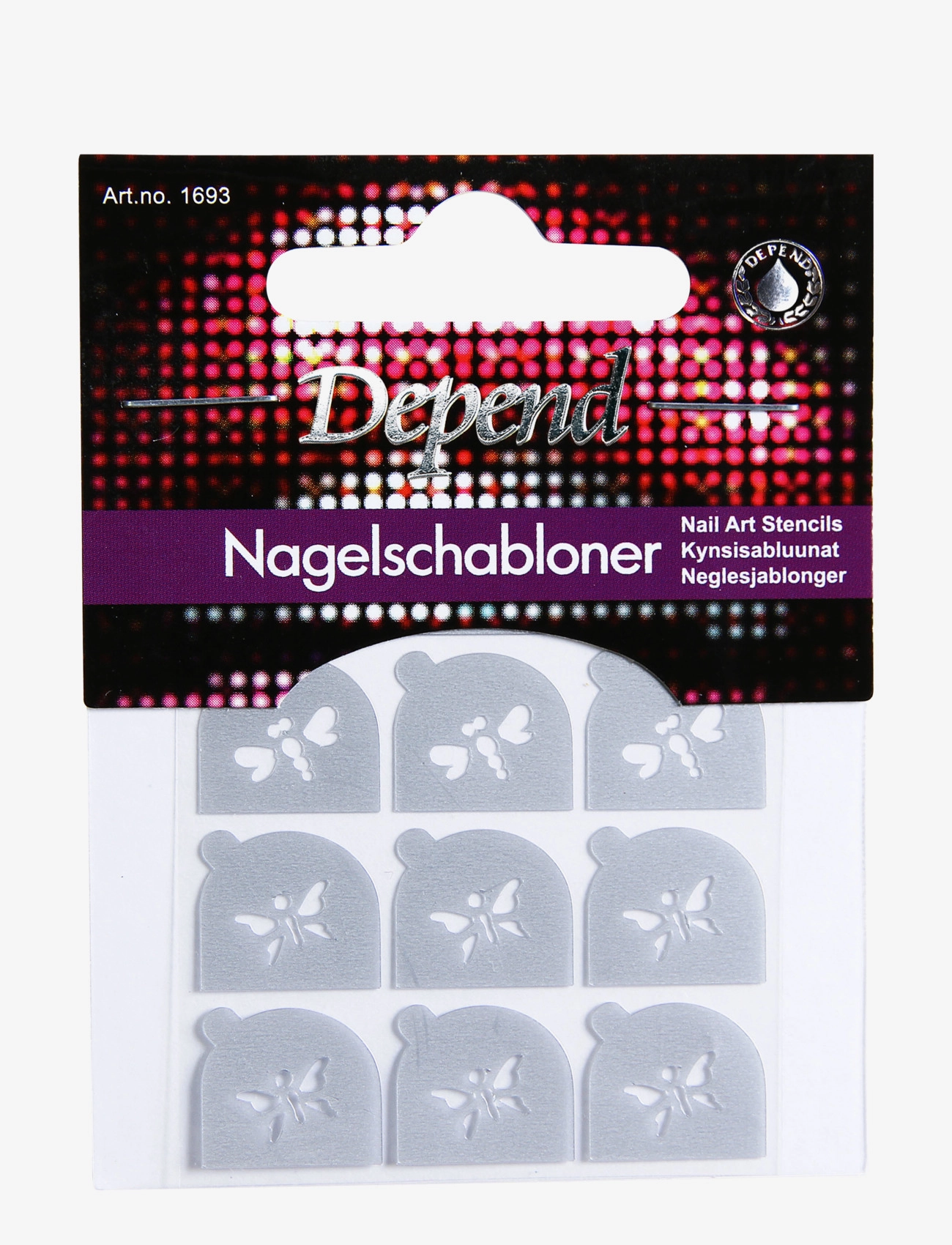 Depend Cosmetic Dekorations Stencil Nr 4, Nail Decorations, Nude, Str: ONE SIZE