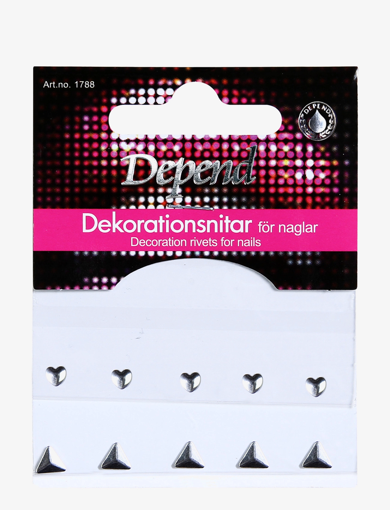 Depend Cosmetic - Dekorationsnitar Mix Hjärta/Triangel