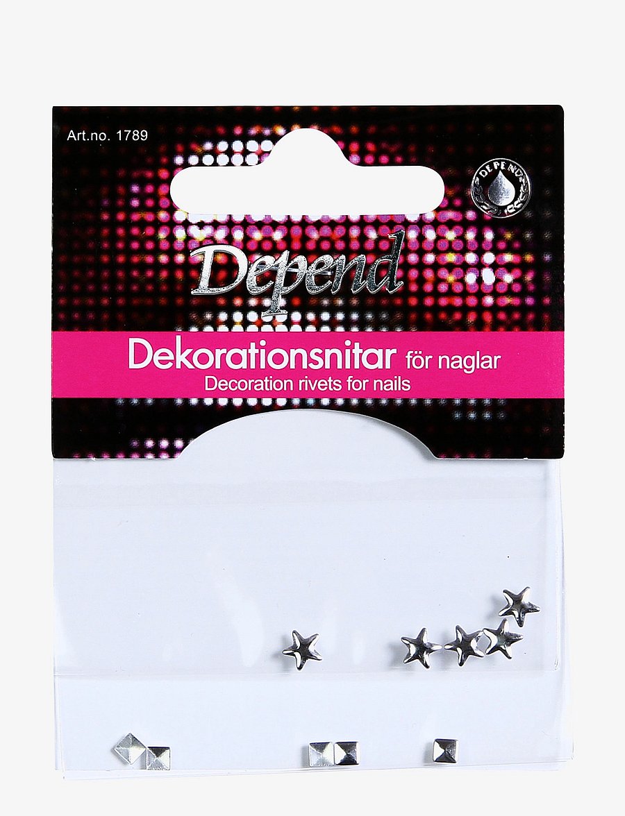 Depend Cosmetic - Dekorationsnitar mix kvadrat/stjärna - makeup - clear - 0