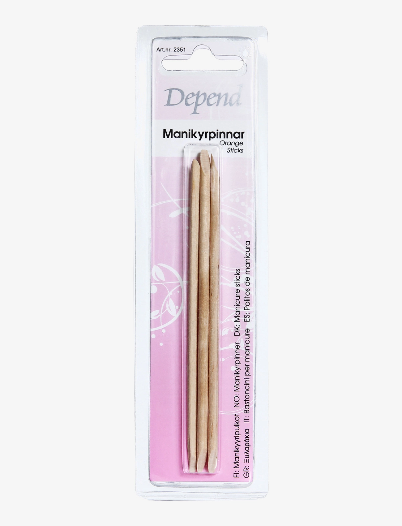 Depend Cosmetic Manikyrpinne 3-Pack, Tools, Nude, Str: ONE SIZE