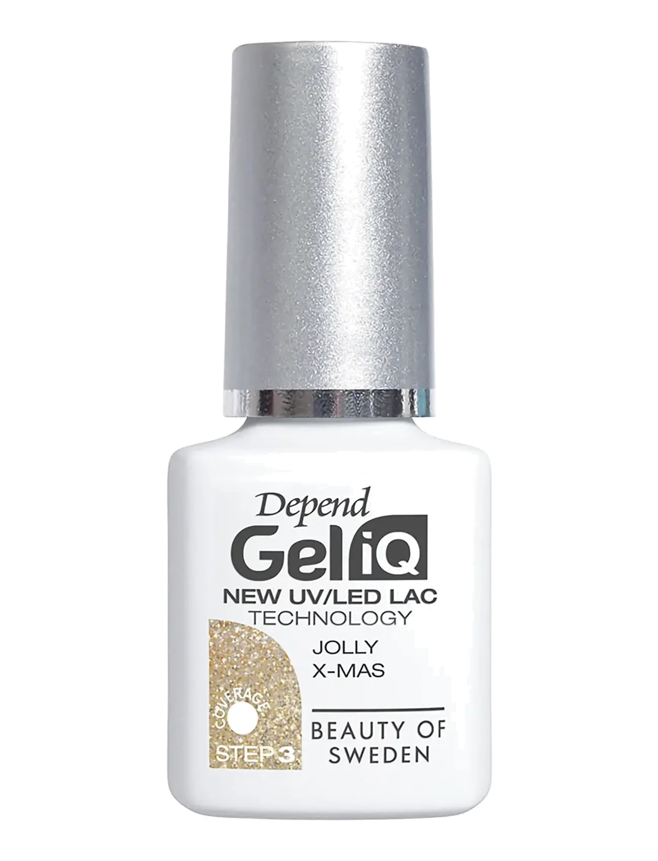 Depend Cosmetic GeliQ 5ml - Gel Neglelakk - JOLLY X-MAS / gold