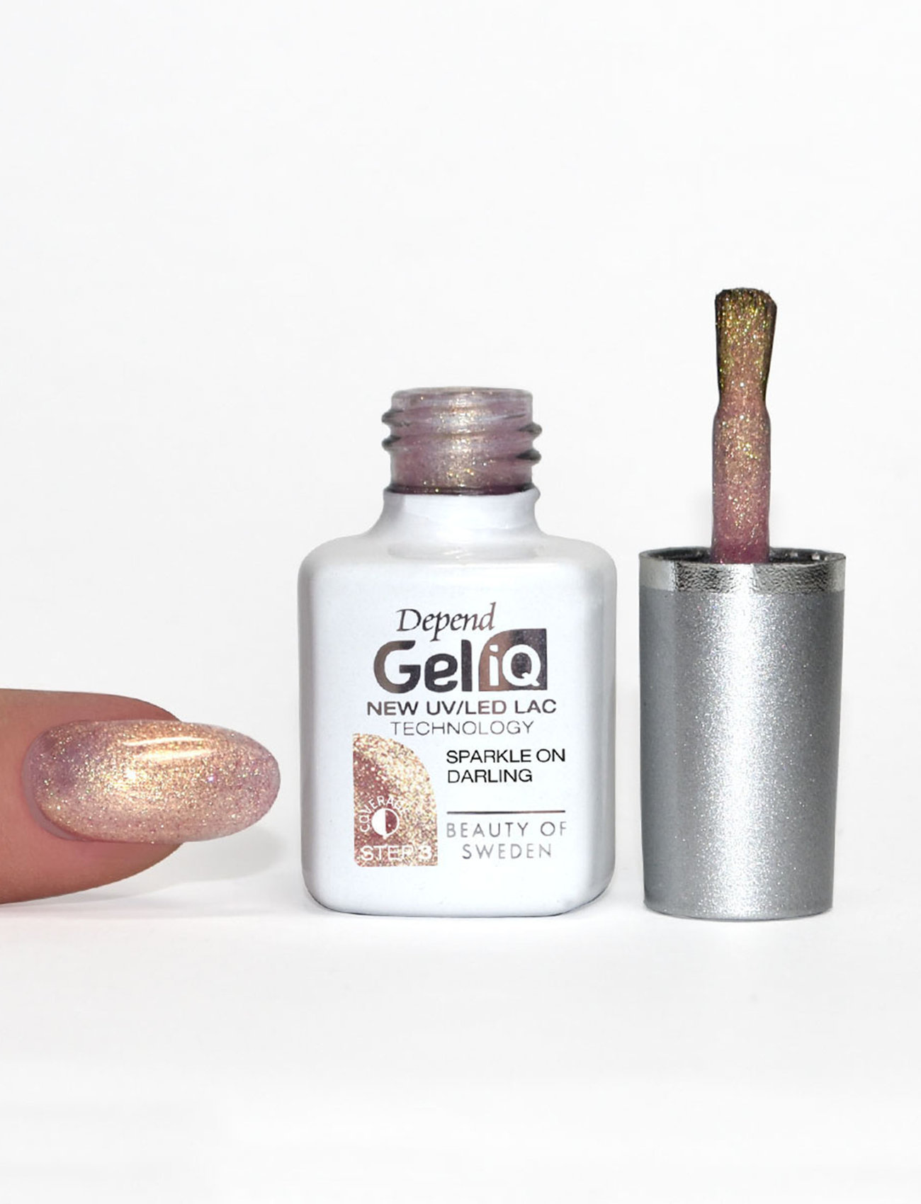 Depend Cosmetic Gel Iq Sparkle On Darling, 5 ml, Beige, Negle > Gelé-Neglelak, Dame