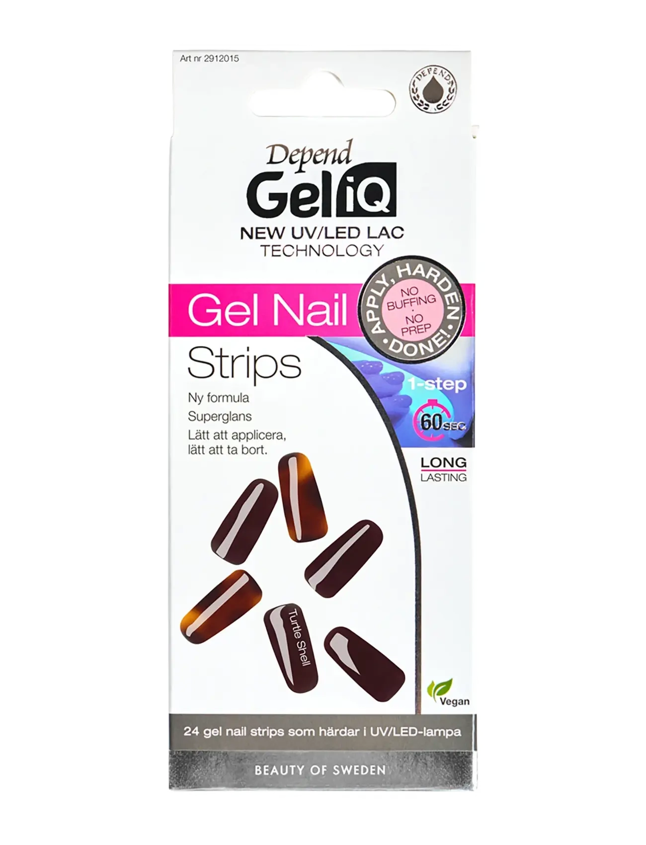 Depend Cosmetic Gel iQ Gel Nail Strips Turtle Shell - Smink - TURTLE SHELL / brown