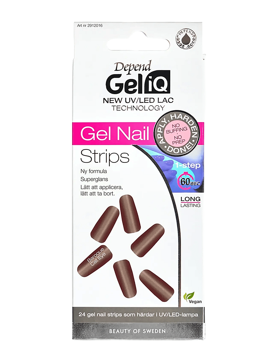 Depend Cosmetic - Gel iQ Gel Nail Strips Baroque Cat Eye - förðunarvörur - baroque cat eye - 0