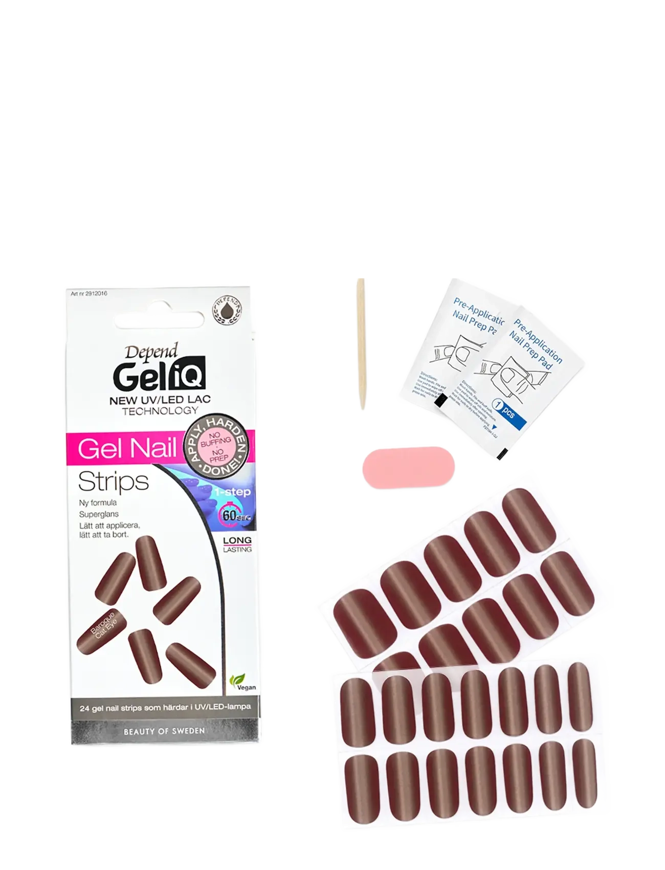 Depend Cosmetic - Gel iQ Gel Nail Strips Baroque Cat Eye - förðunarvörur - baroque cat eye - 1