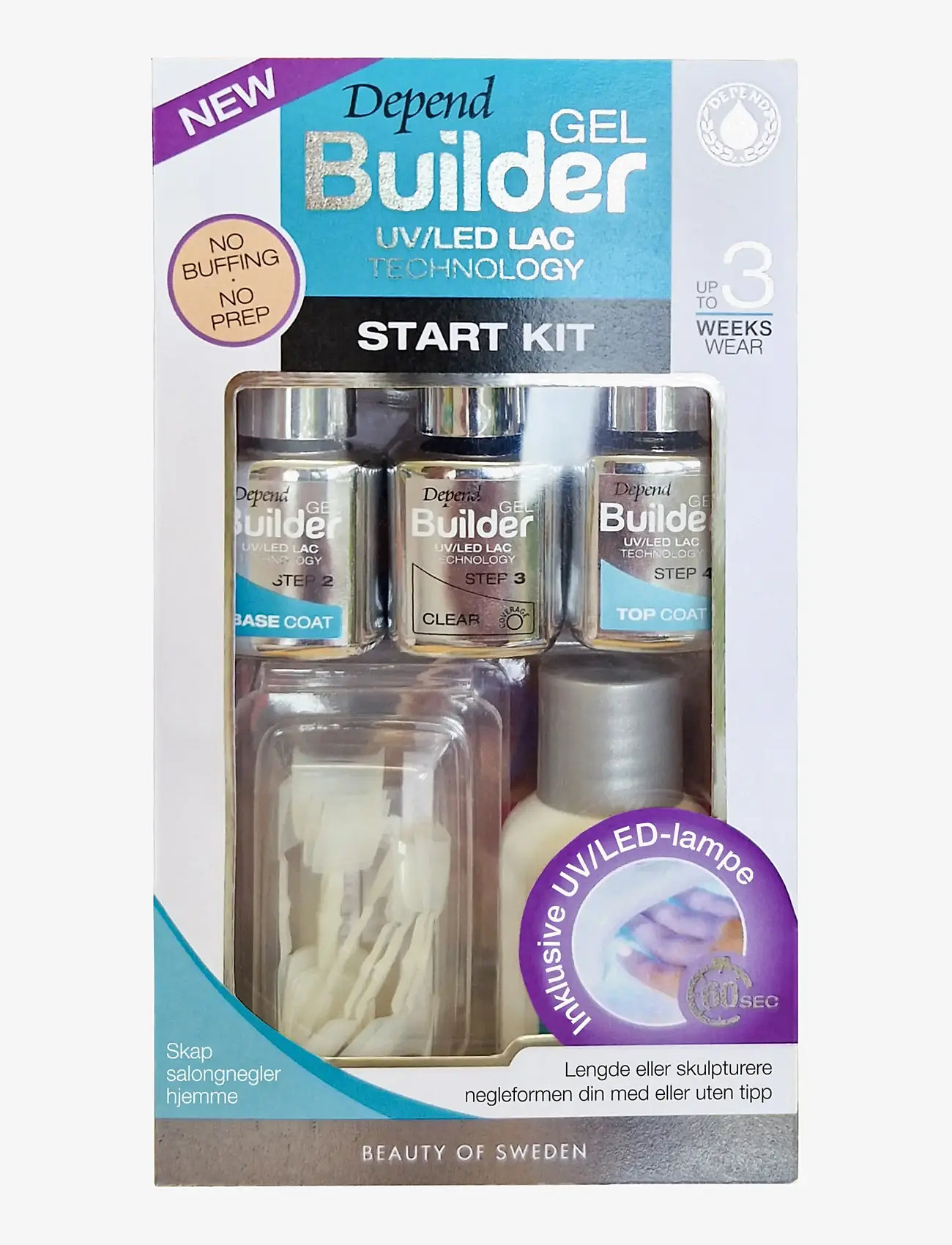Depend Cosmetic Gel Builder Startkit  NO/DK - Vaata kõiki - GEL BUILDER STARTKIT / clear