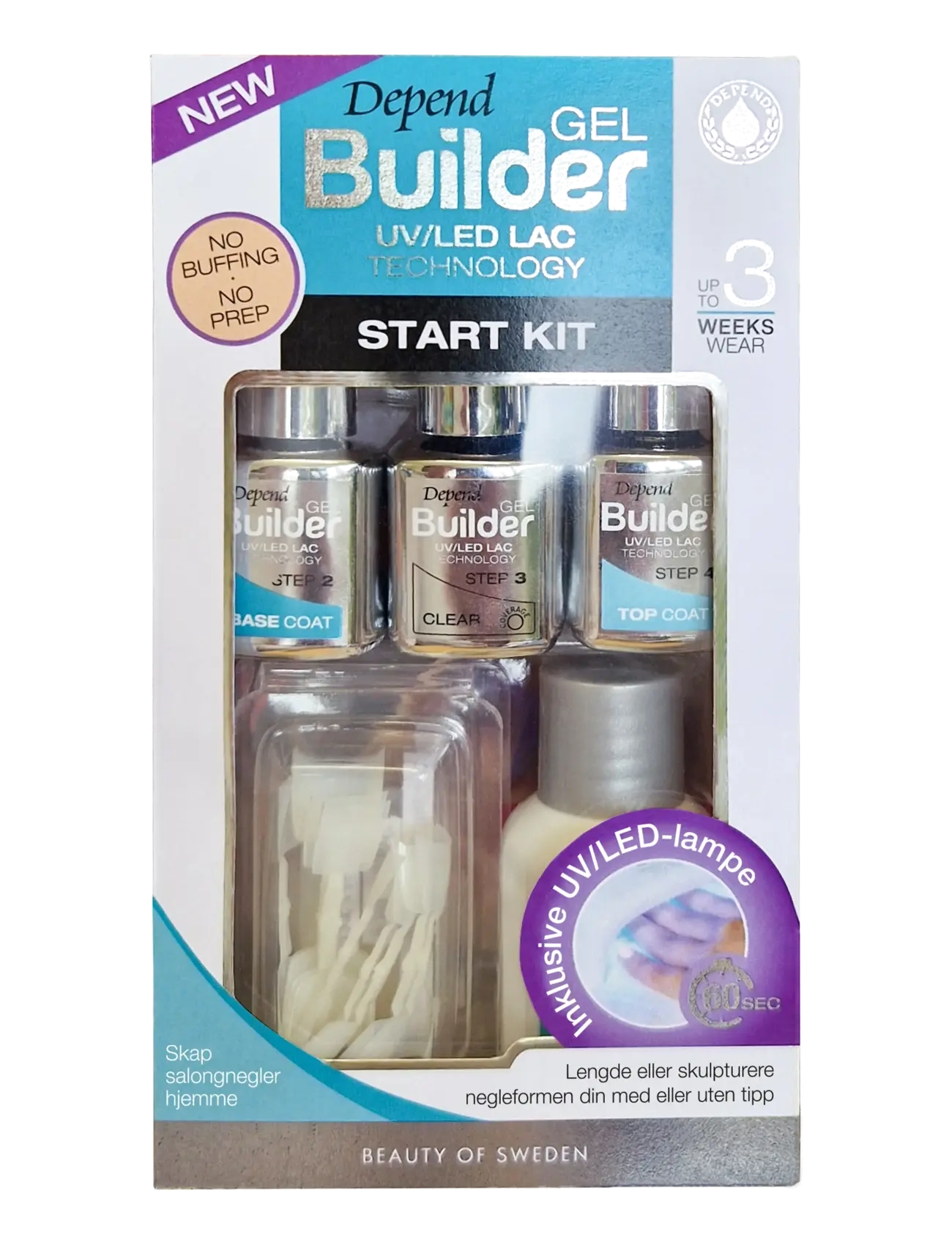 Depend Cosmetic Gel Builder Startkit  NO/DK - Negleprodukter - GEL BUILDER STARTKIT / clear