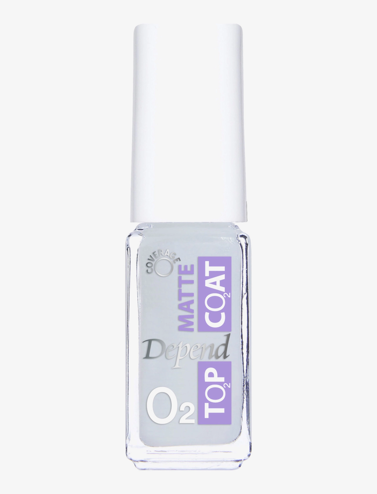 Depend Cosmetic Minilack Oxygen Färg A304 Topplack Matt, Neglelak, Grå, Str: 5 ML