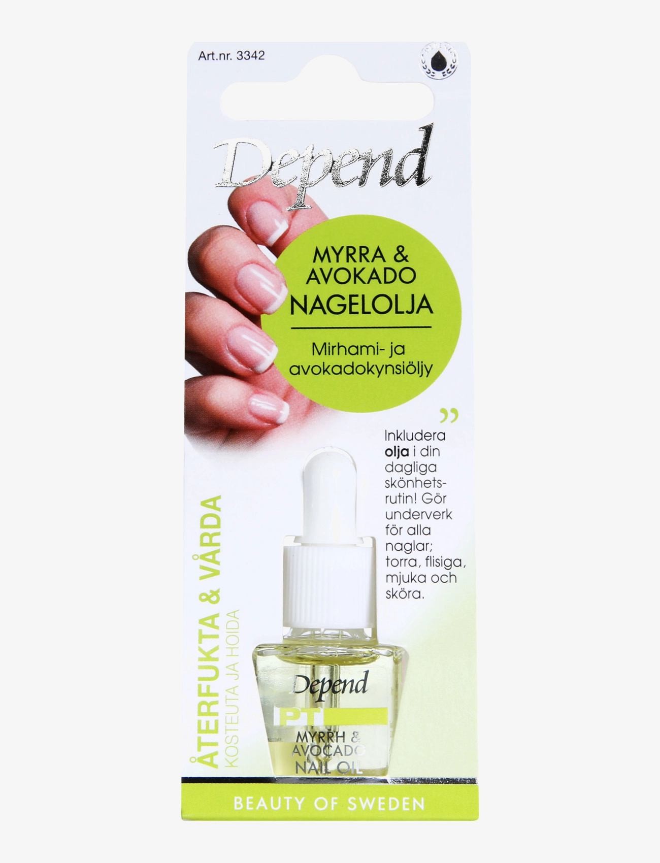 Depend Cosmetic Myrra & Avokado Nagelolja, One Size, Nude, Negle > Neglepleje, Dame