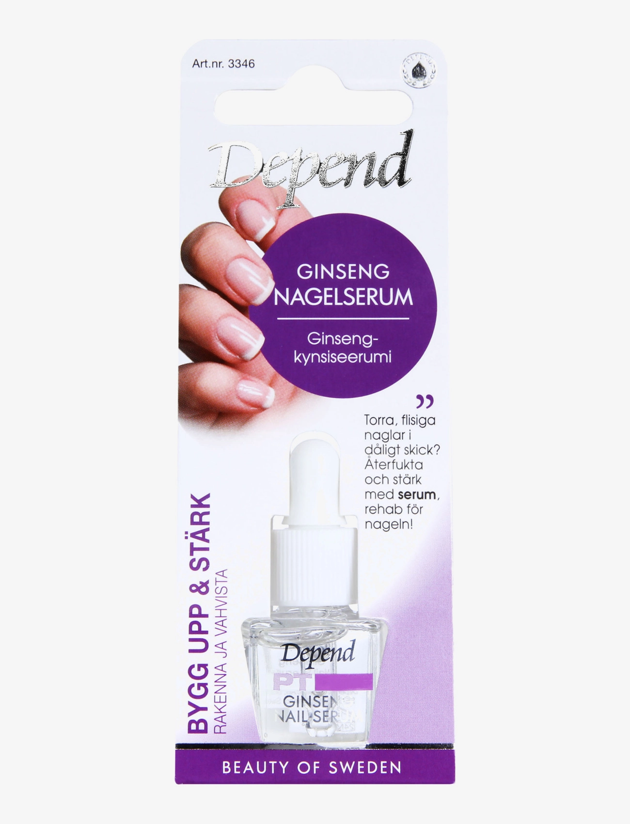 Depend Cosmetic Ginseng Nagelserum, One Size, Nude, Negle > Neglepleje, Dame