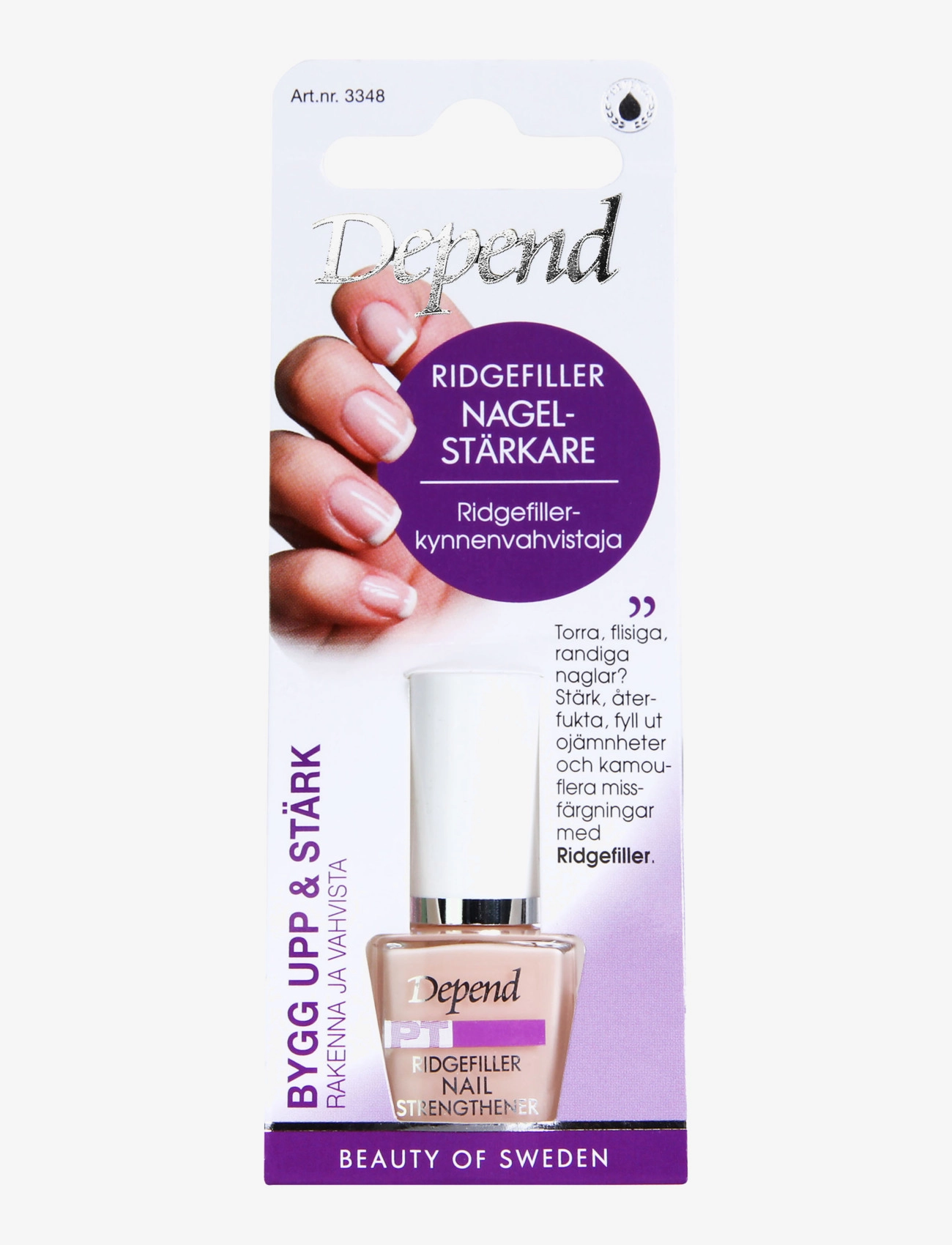 Depend Cosmetic Ridgefiller Nagelstärkare, Neglepleje, Nude, Str: ONE SIZE