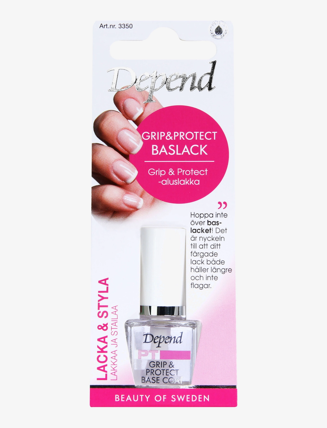 Depend Cosmetic Grip & Protect Baslack, One Size, Nude, Negle > Neglepleje, Dame