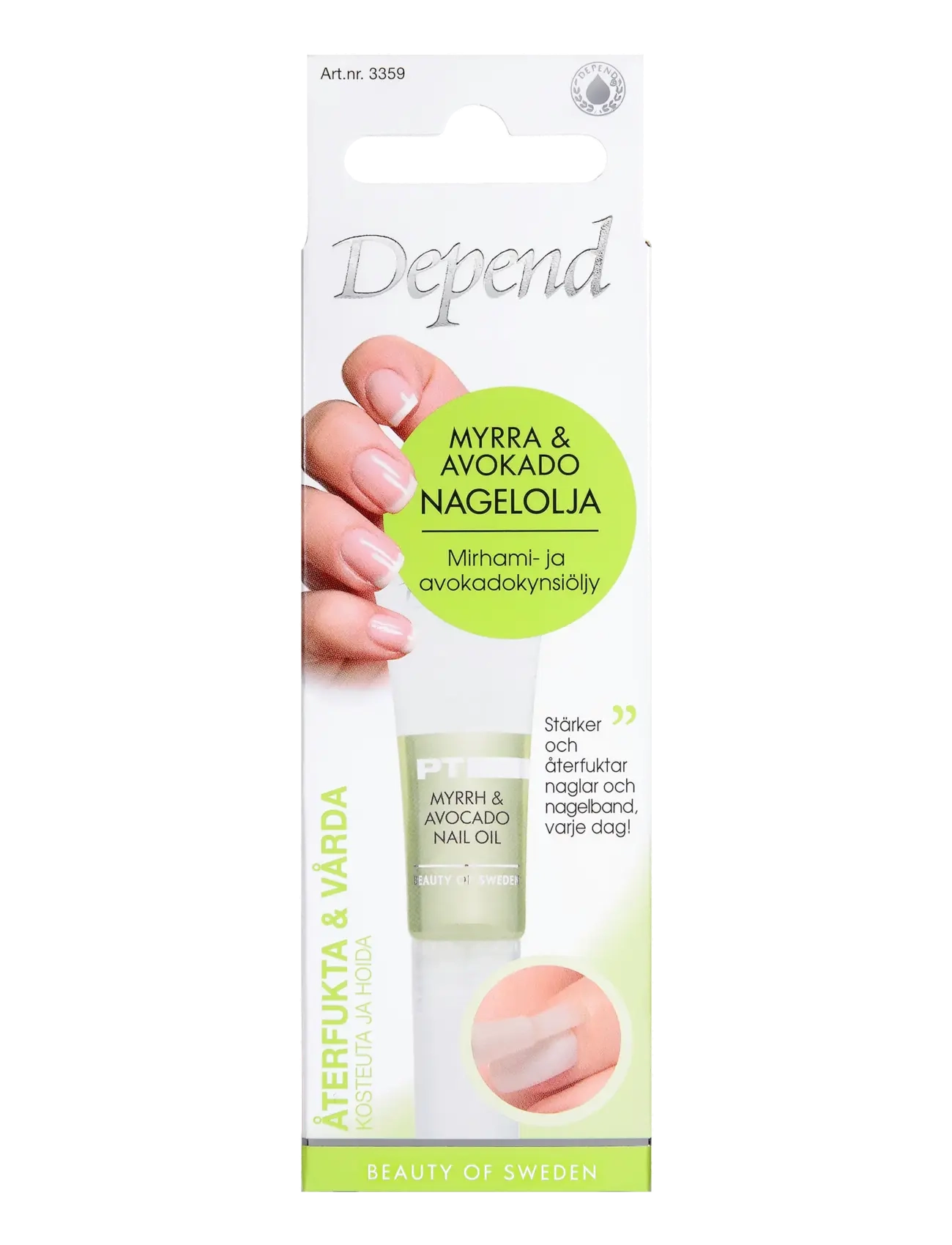 Depend Cosmetic Myrra & Avokado N.olja Tub 5ml Se/Fi, 5 ml, Nude, Negle > Neglepleje, Dame