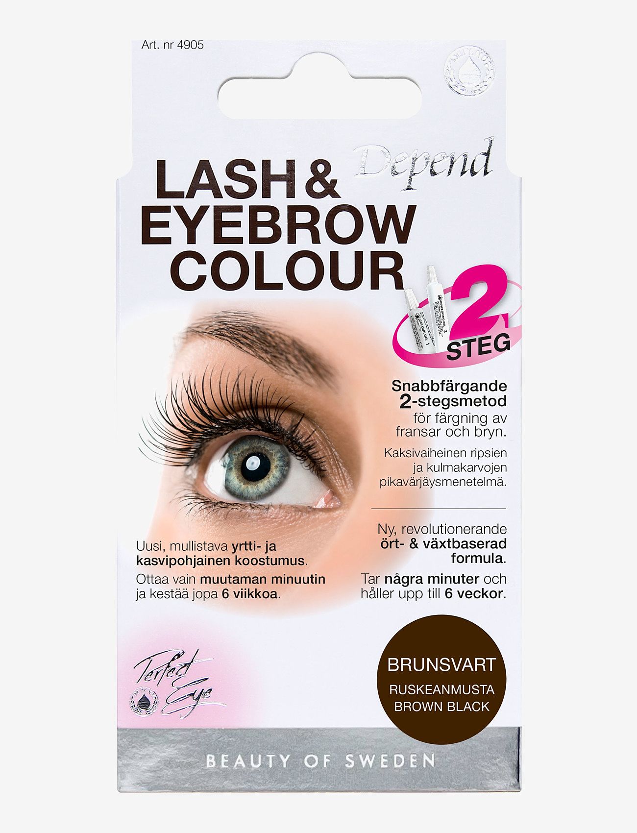 Depend Cosmetic Lash/Eyebrow Col. Brown Black, Øjenbrynsfarve, Nude, Str: ONE SIZE