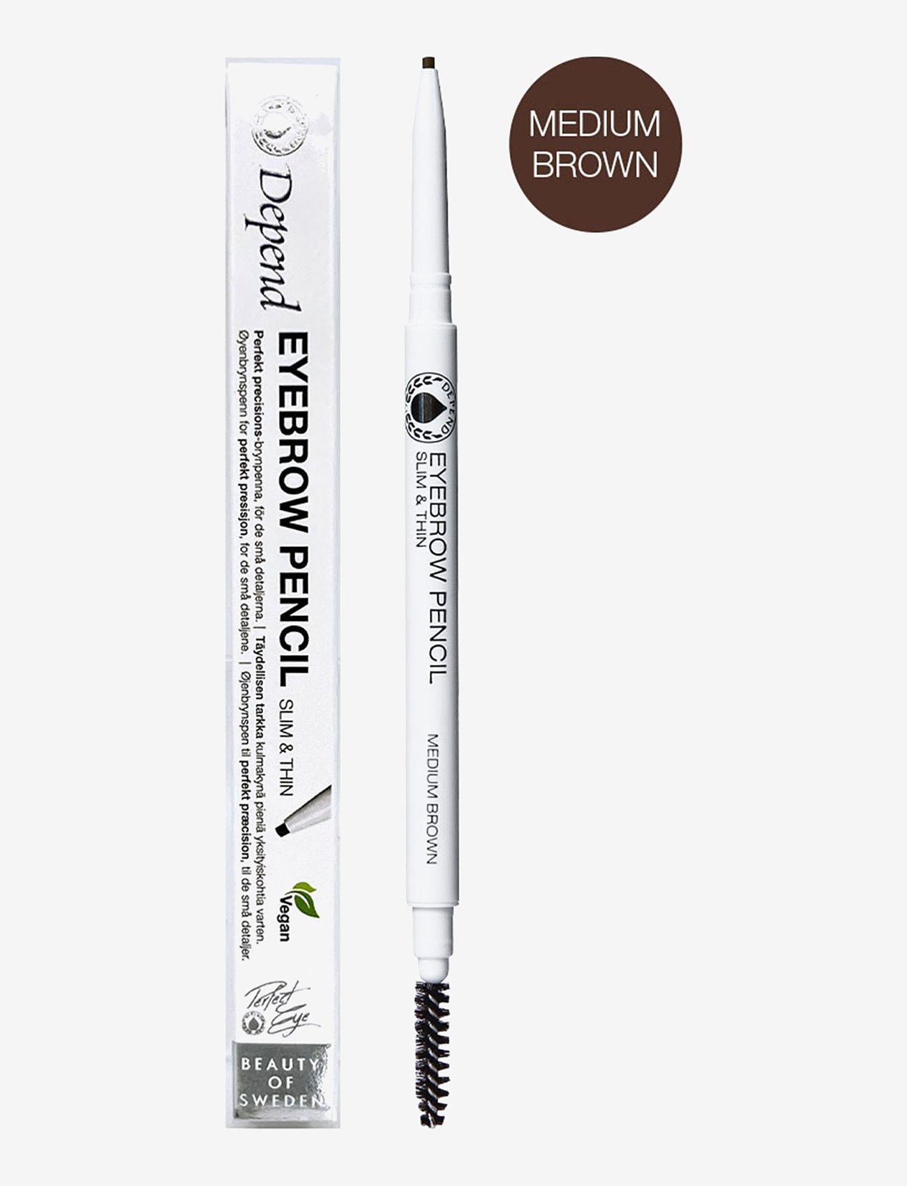 Depend Cosmetic - Eyebrowpen. slim&thin Mediumbrown - makeup - mediumbrown nord - 0